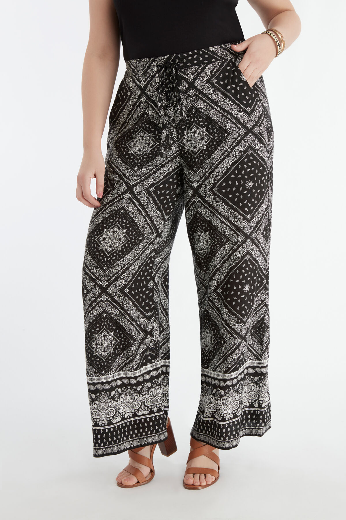 Wijde broek met print image number 3