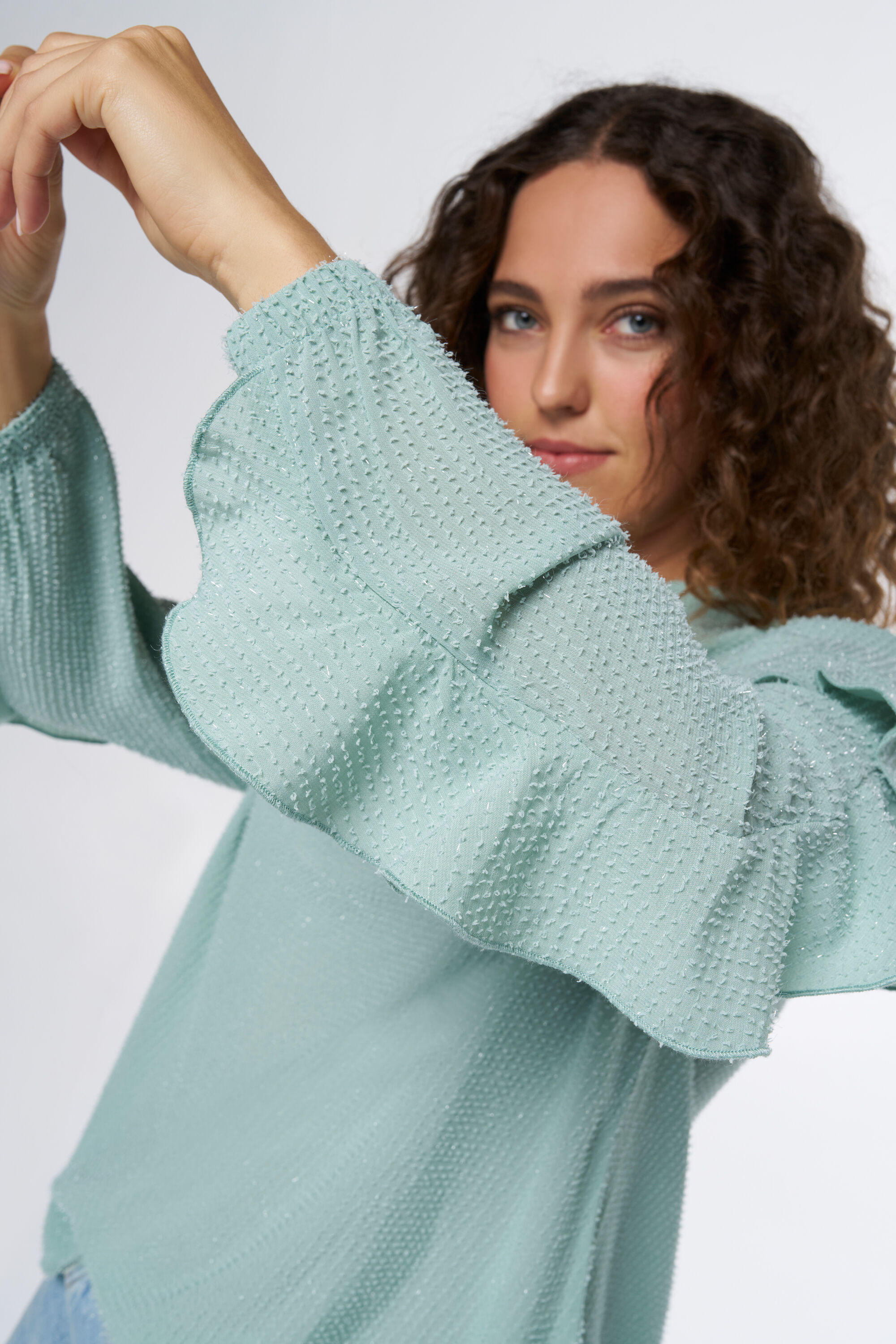 Blouse met volants image number 4