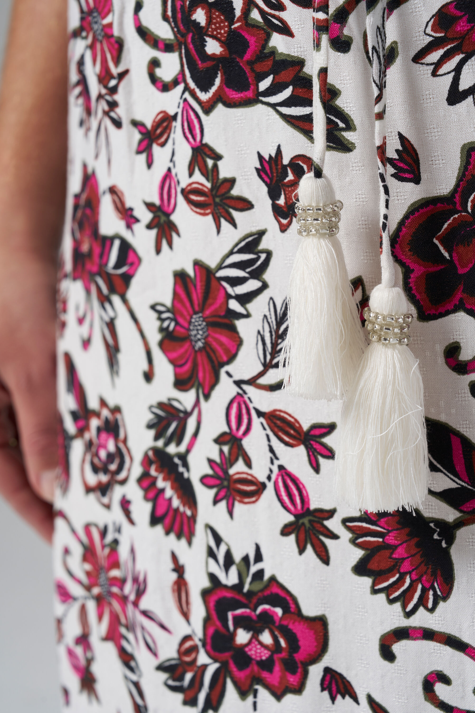 Midi rok met bloemenprint image number 4