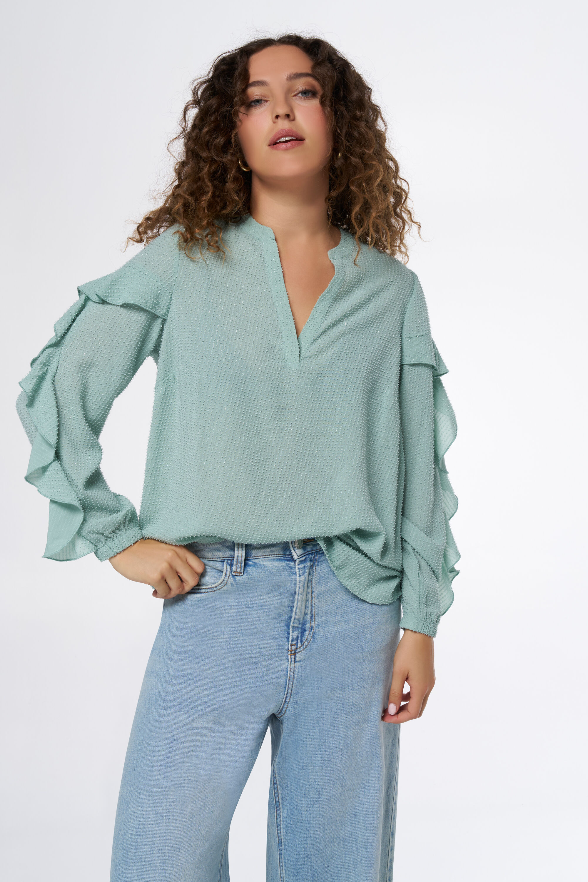 Blouse met volants image number 5