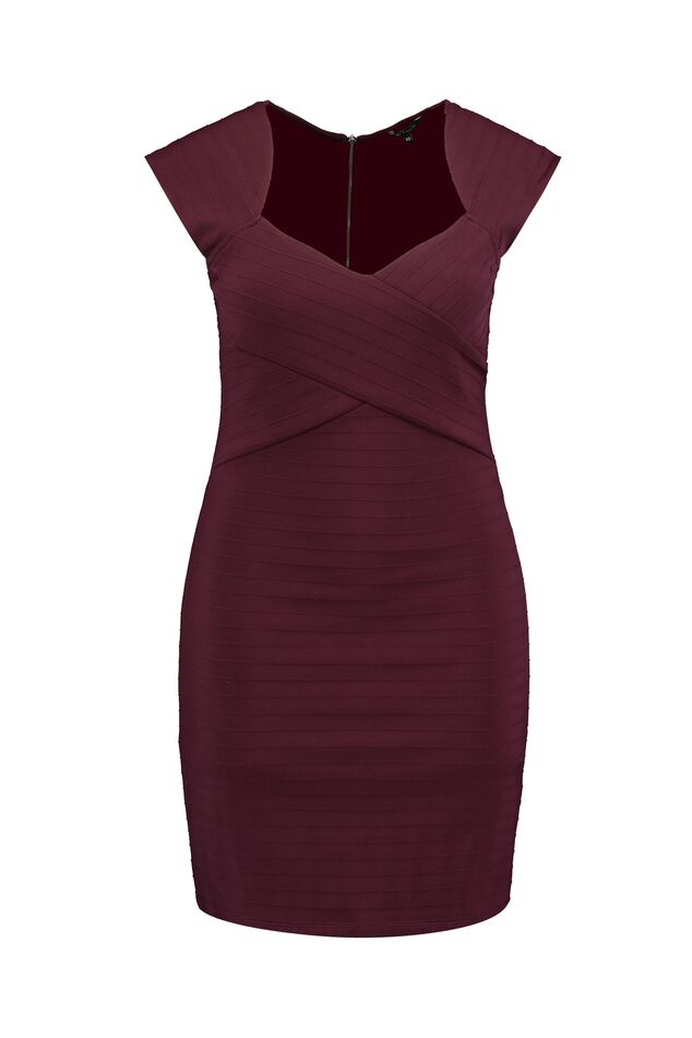 Bodycon jurk met sweetheart halslijn image number 1