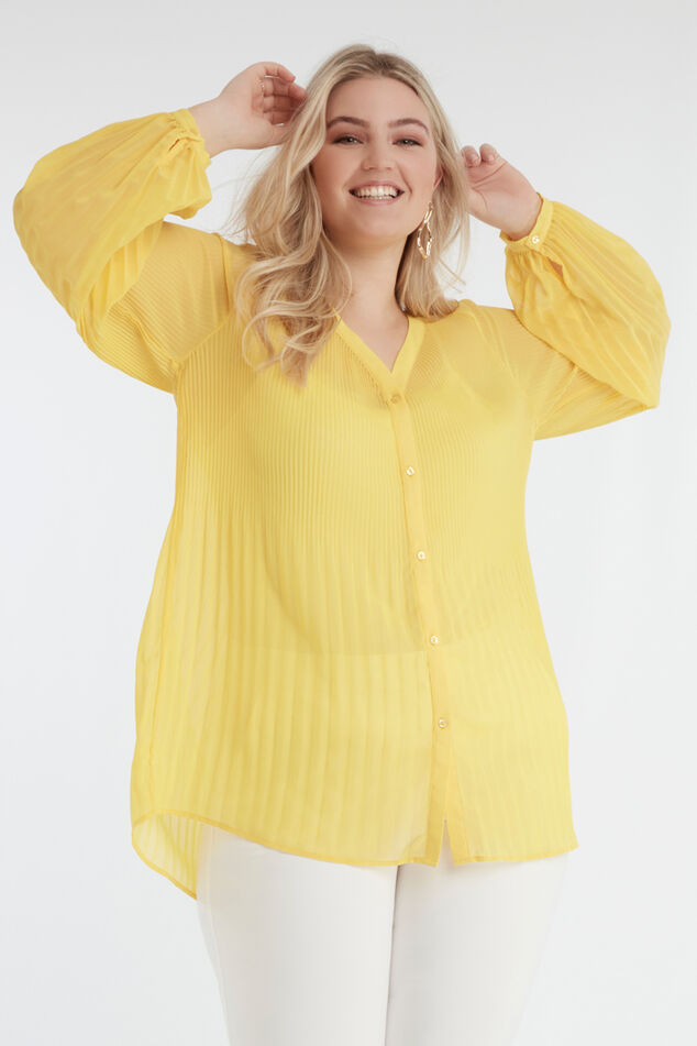Gele Plissé blouse image number 0