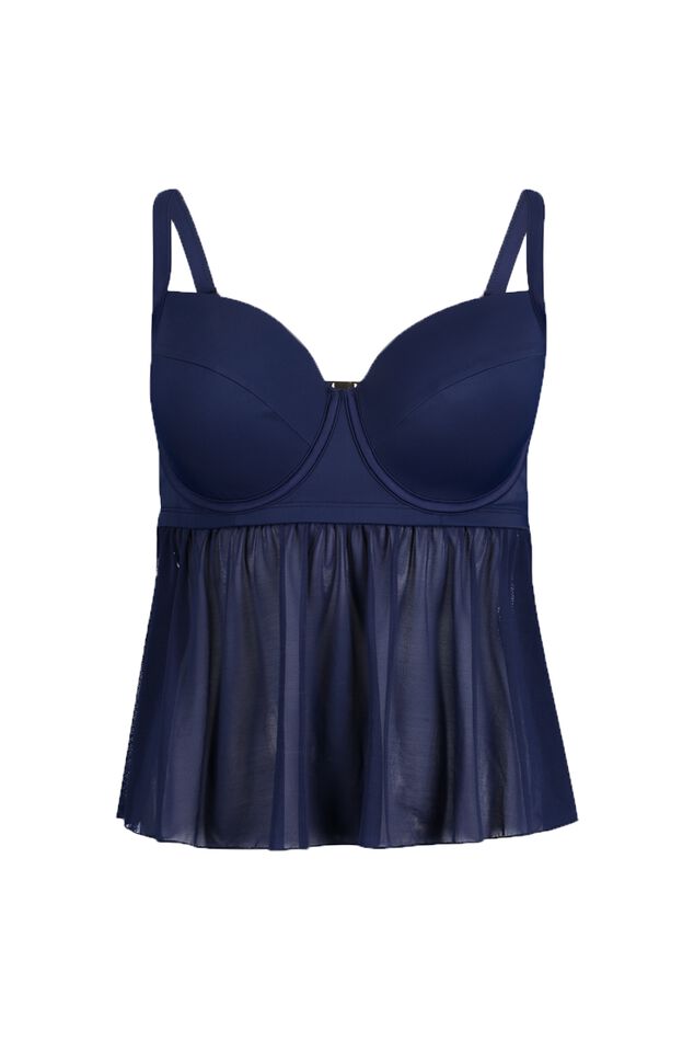 Sapph tankini top met mesh - Edgy Sue  image number 0