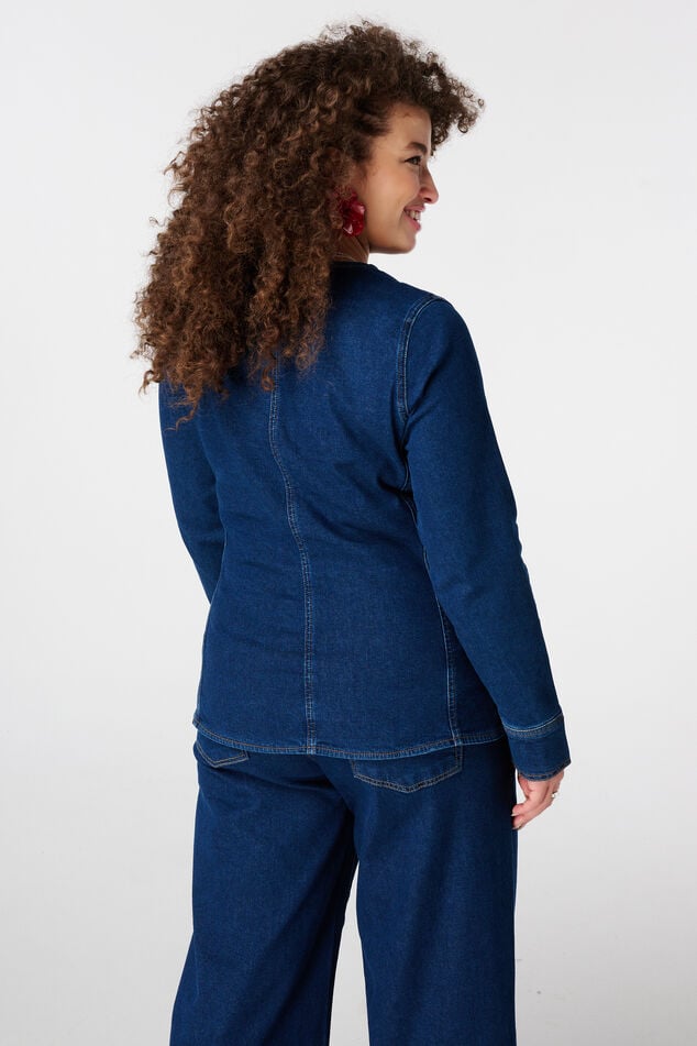 Aansluitend denim jasje image number 3