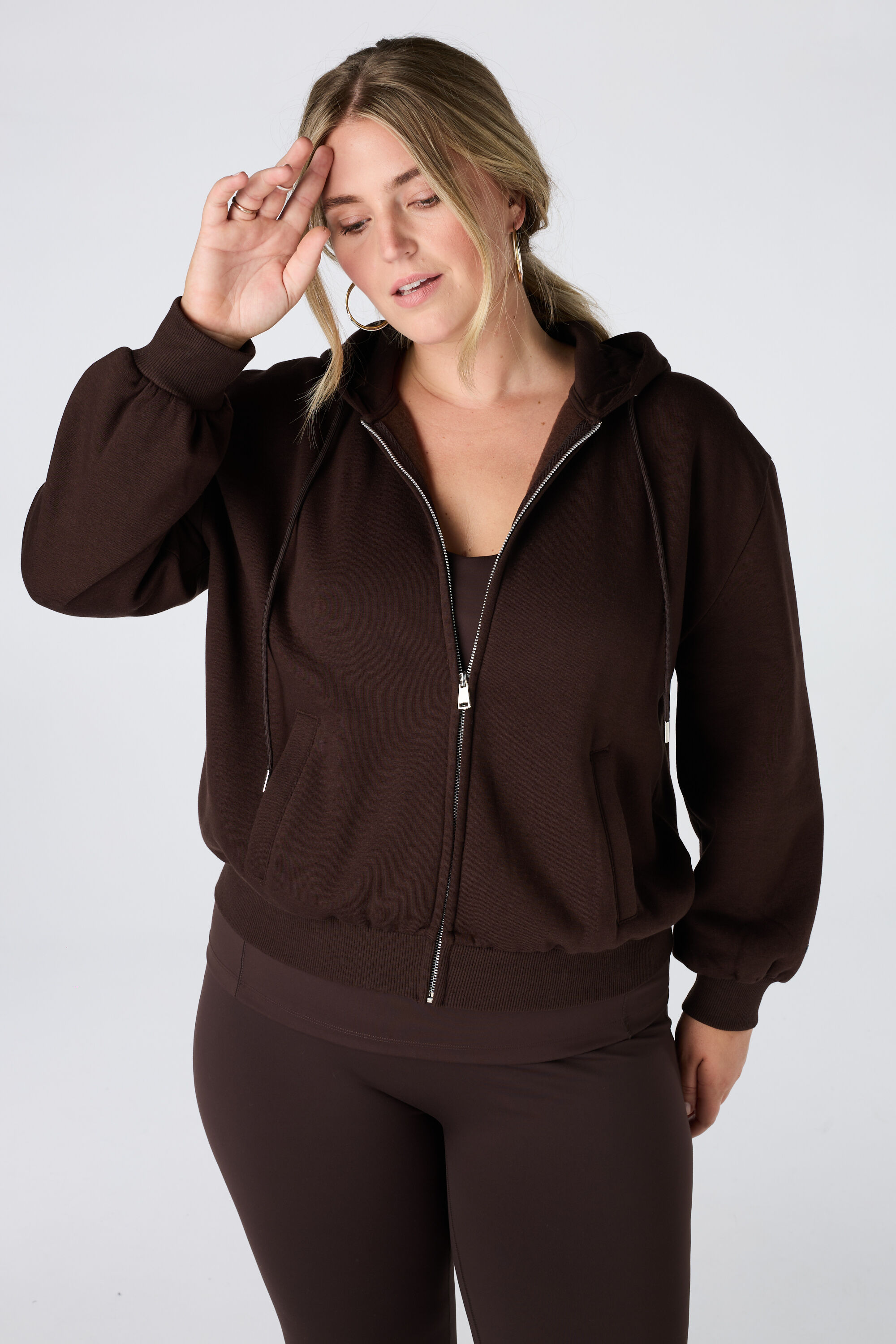 Sweat vest met capuchon