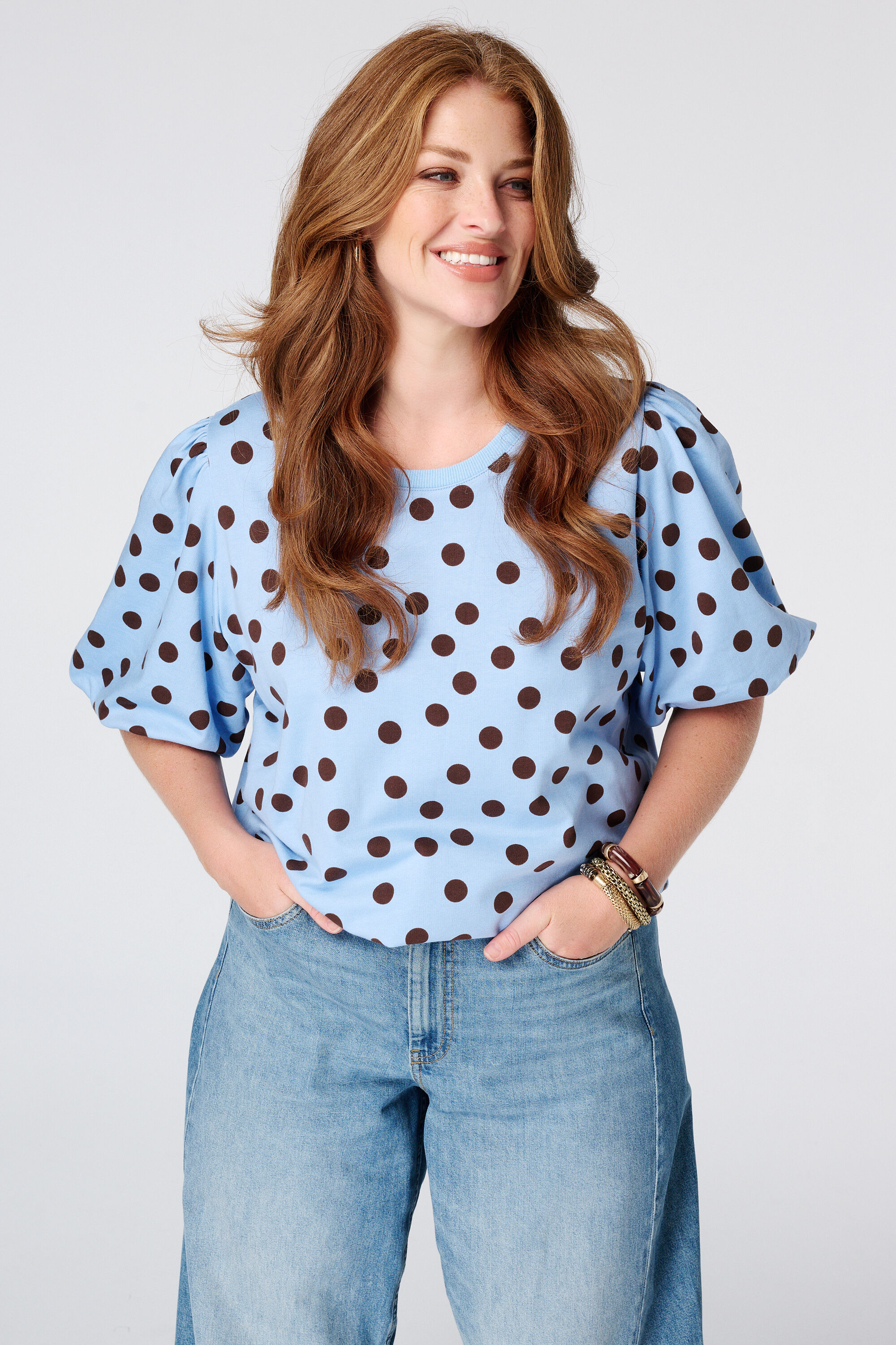 Sweat top met polka dot