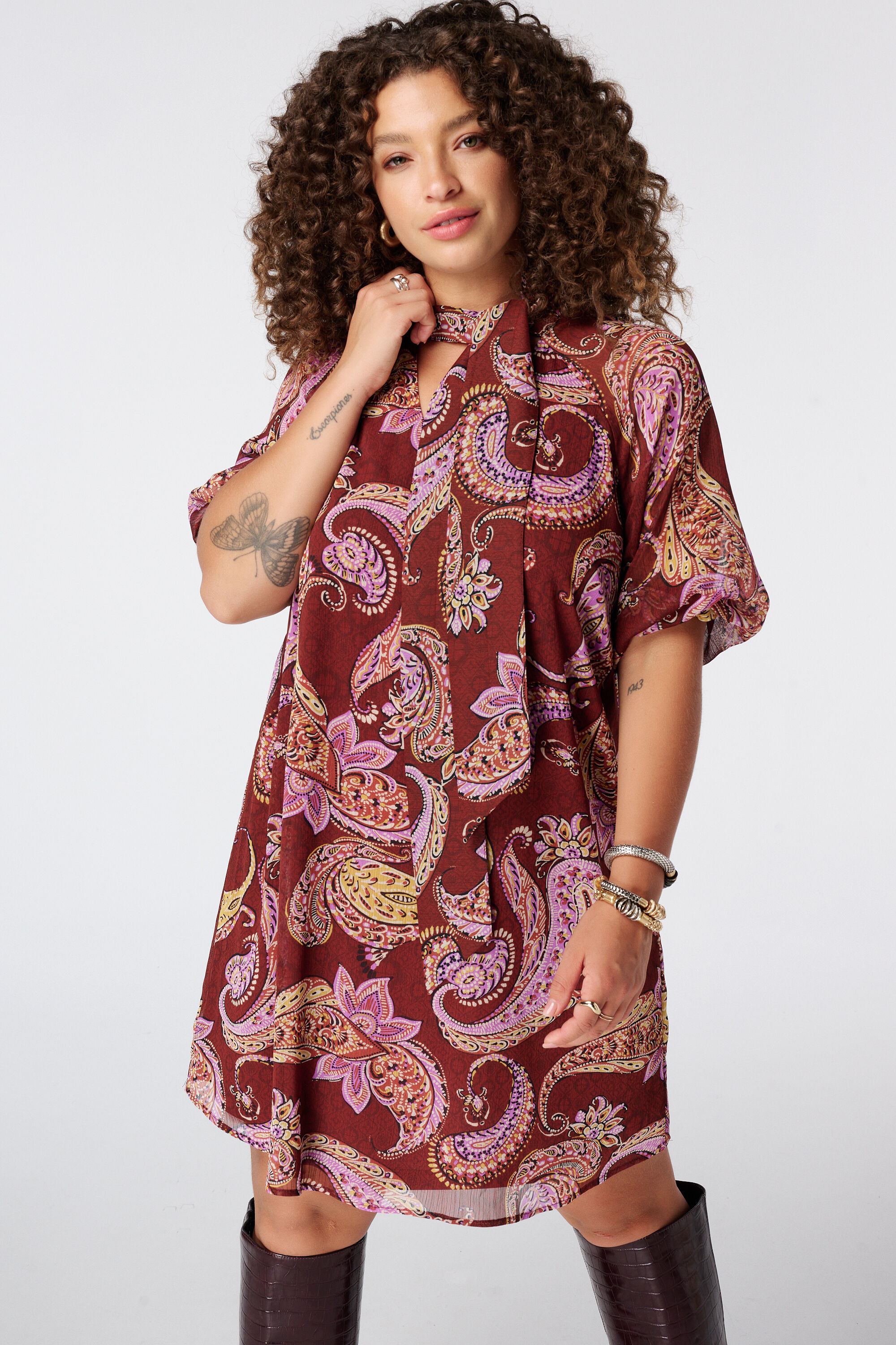 Jurk met paisley print image number 5