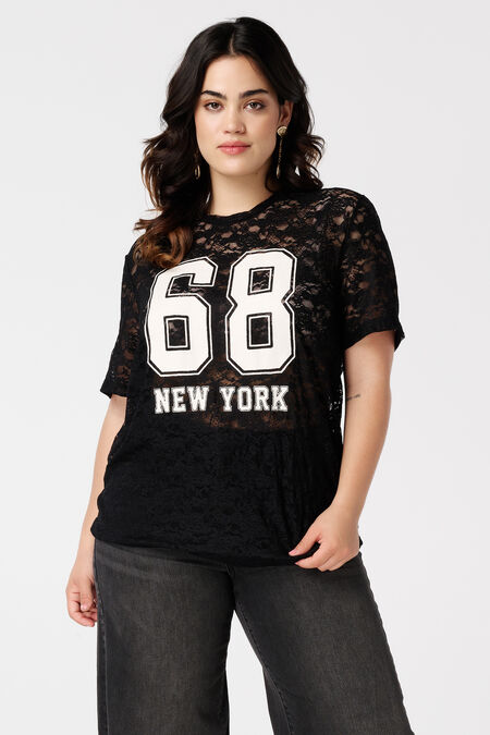 Sportief T-shirt van kant Sportief T-shirt van kant