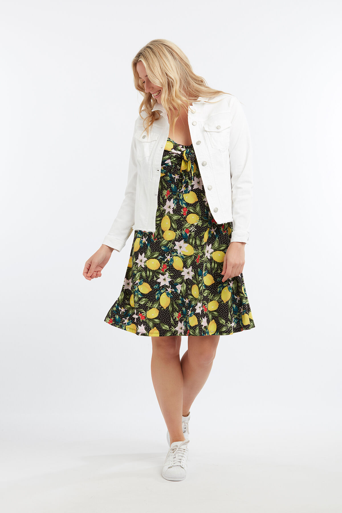 Jurk met store citroenprint