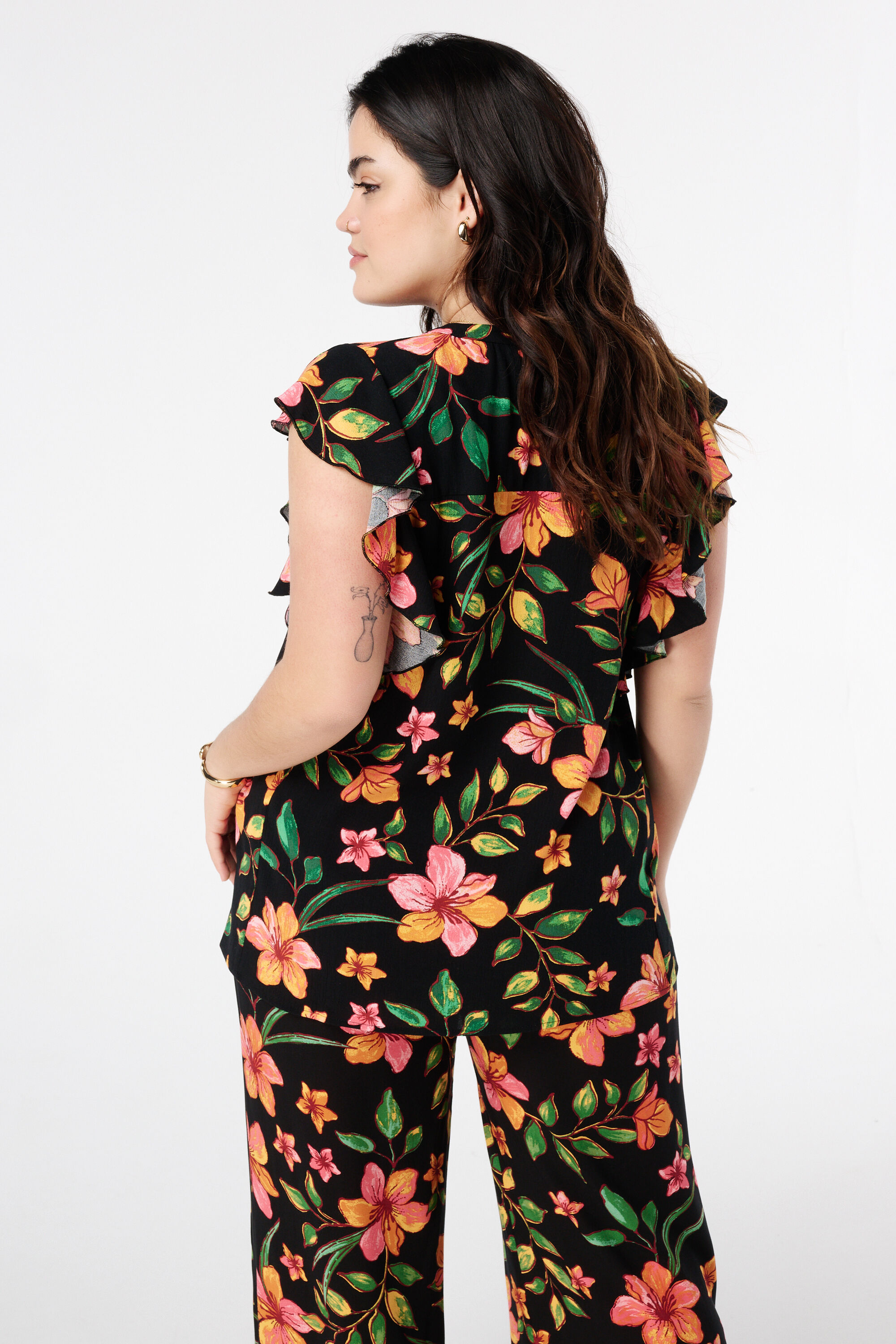 Top met bloemen print image number 3