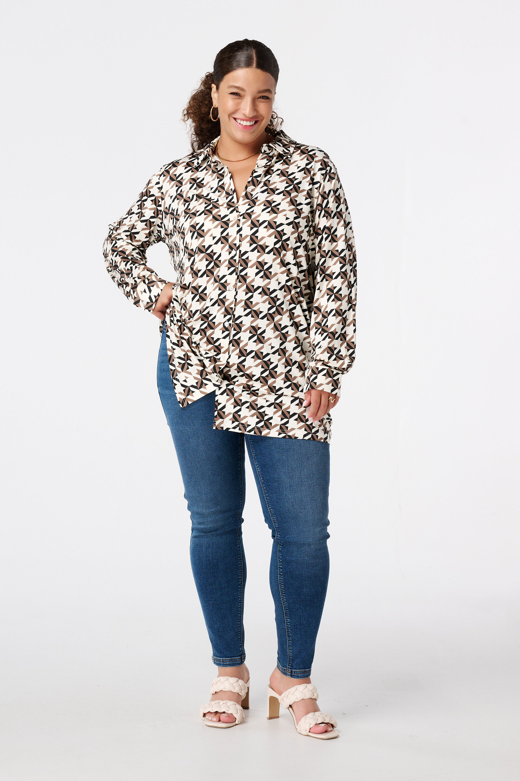 Lange blouse met print image number 5
