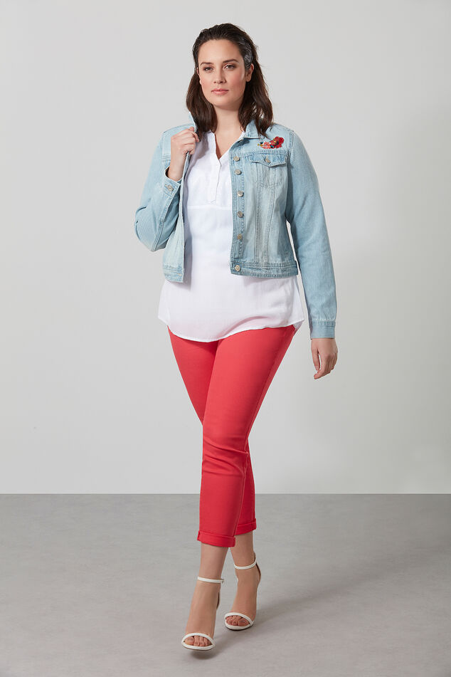 Spijkerjack met printopdruk image number 3