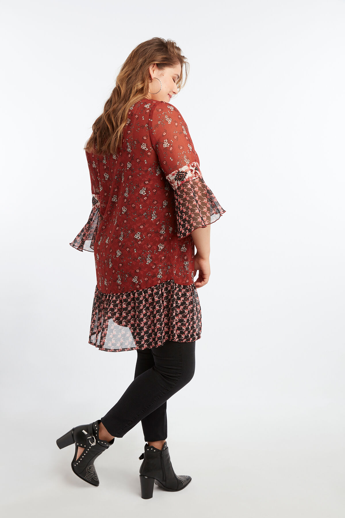 Tuniekjurk met bloemenprint image number 5