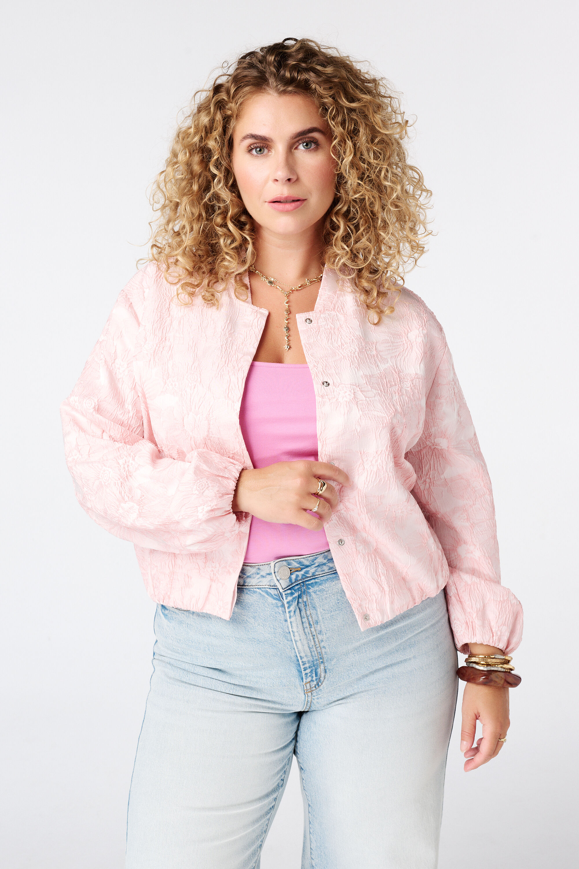 Jacquard bomber jasje