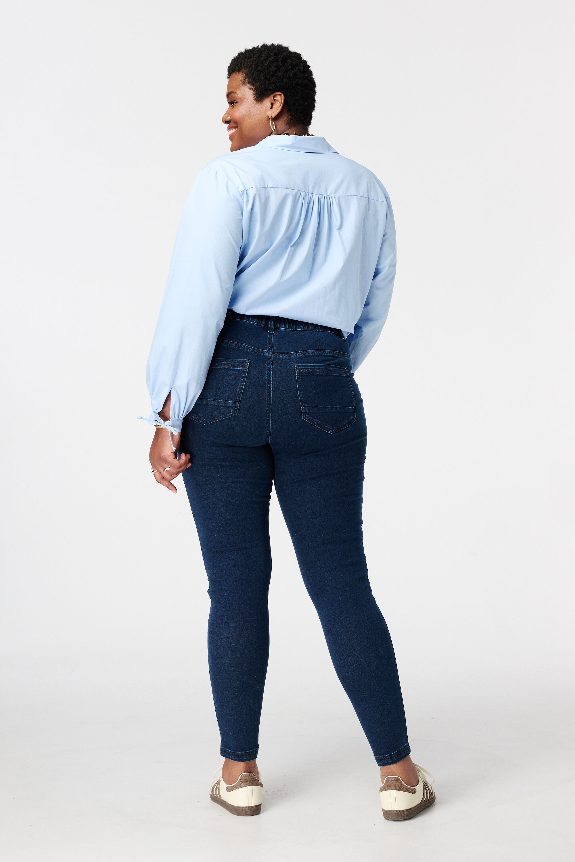 Tregging met denim look image number 3