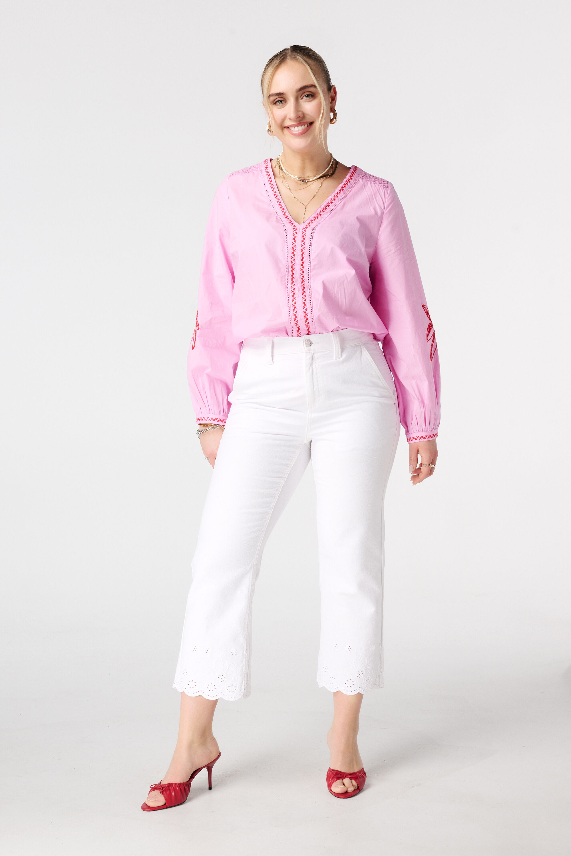 Blouse met broderie image number 5