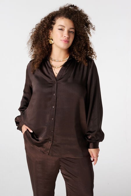 Blouse in satijnen look Blouse in satijnen look