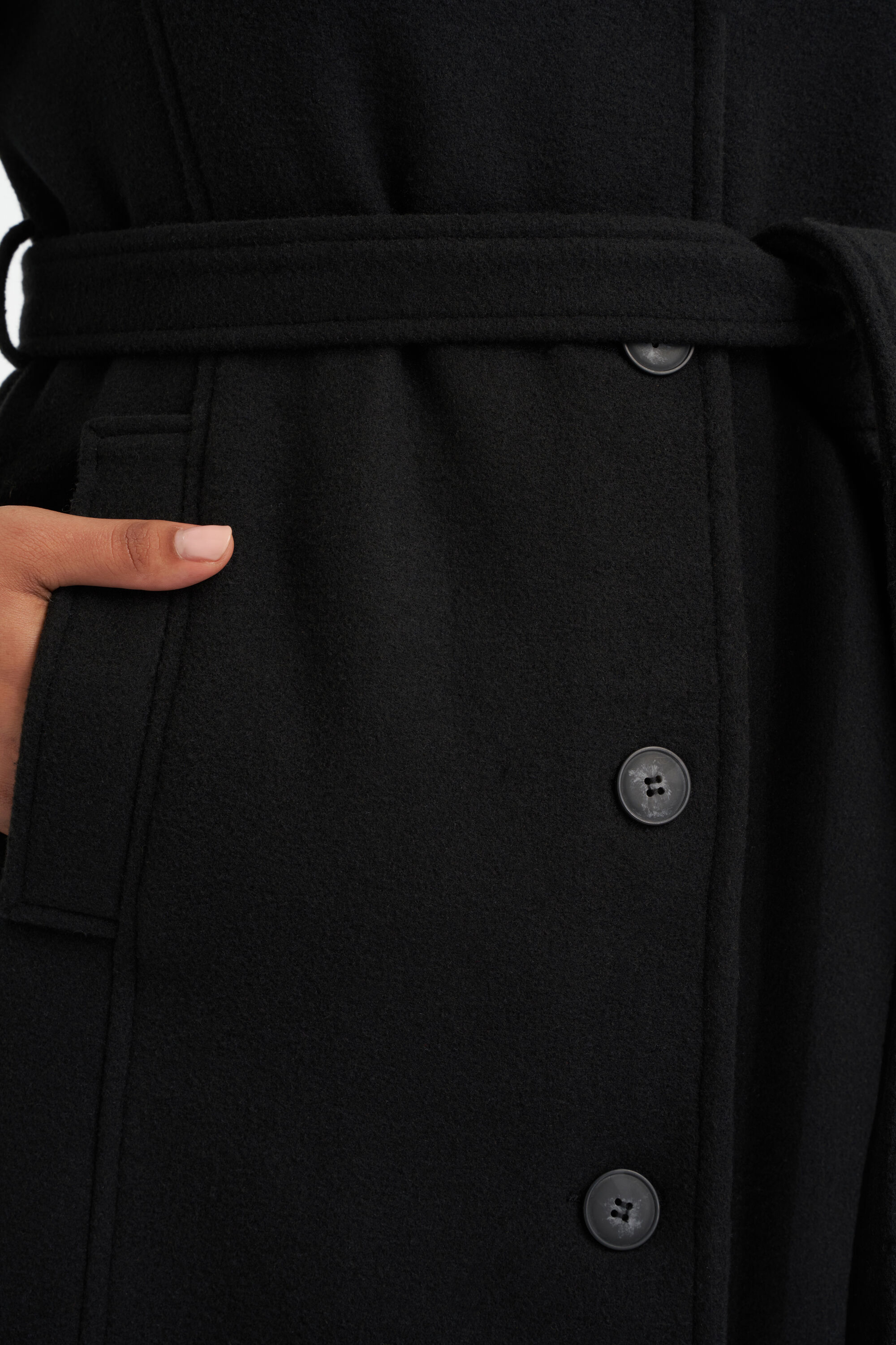 Lange jas met ceintuur image number 6