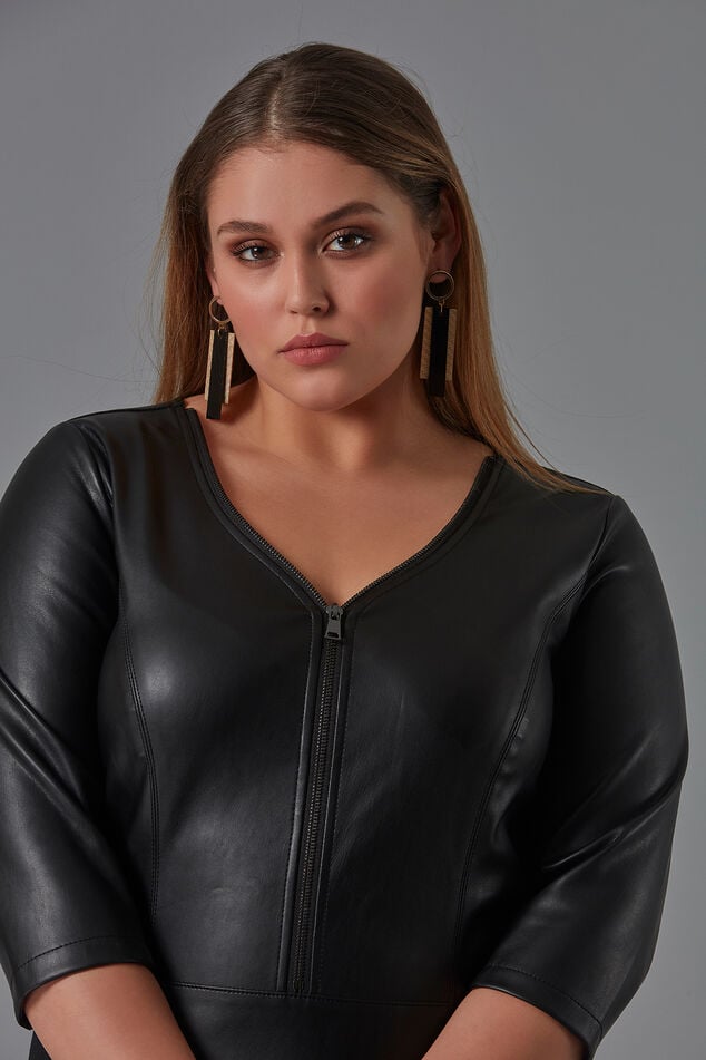 Jurk van imitatieleer    image number 3