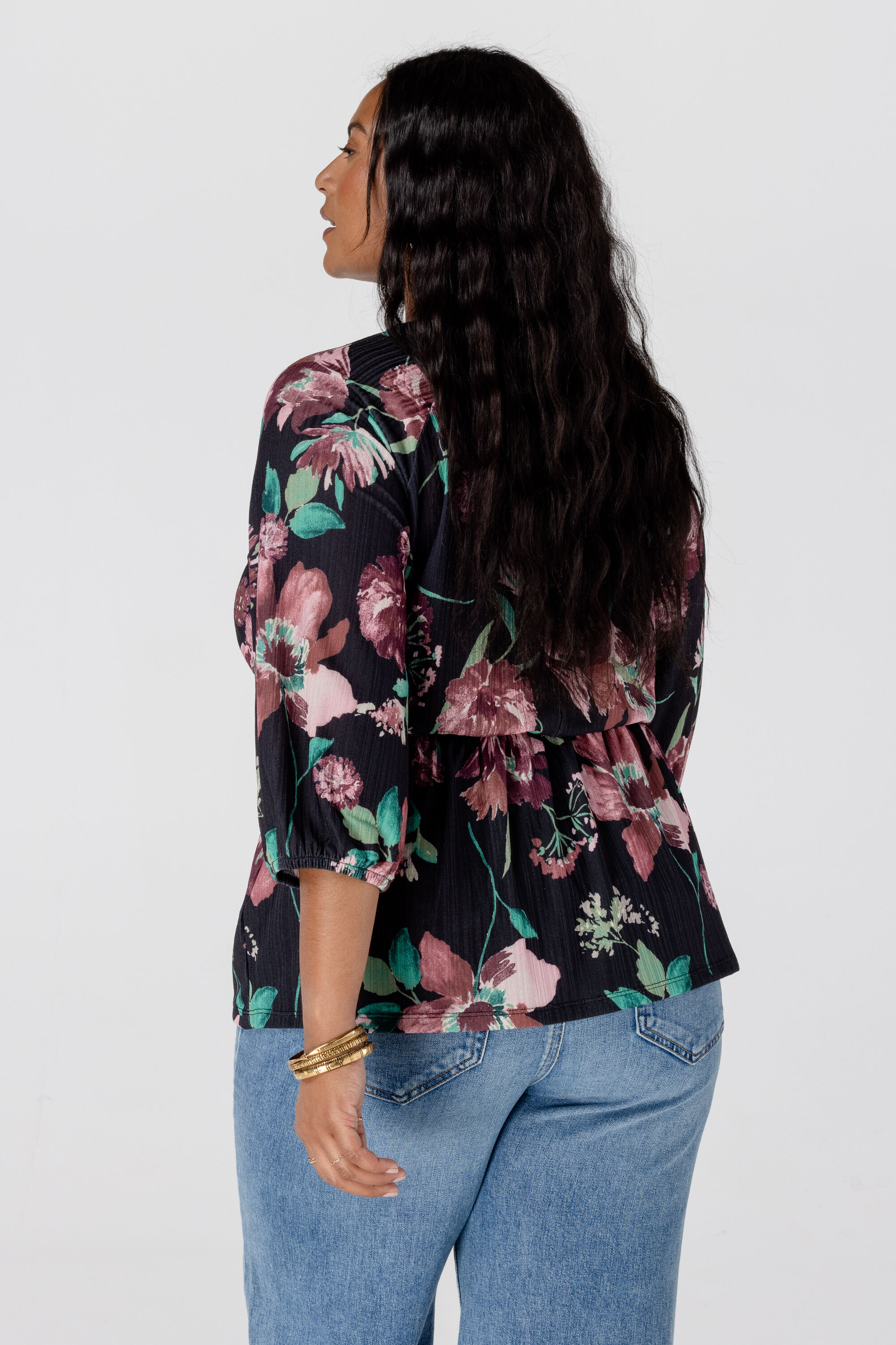 Peplum top met print image number 3