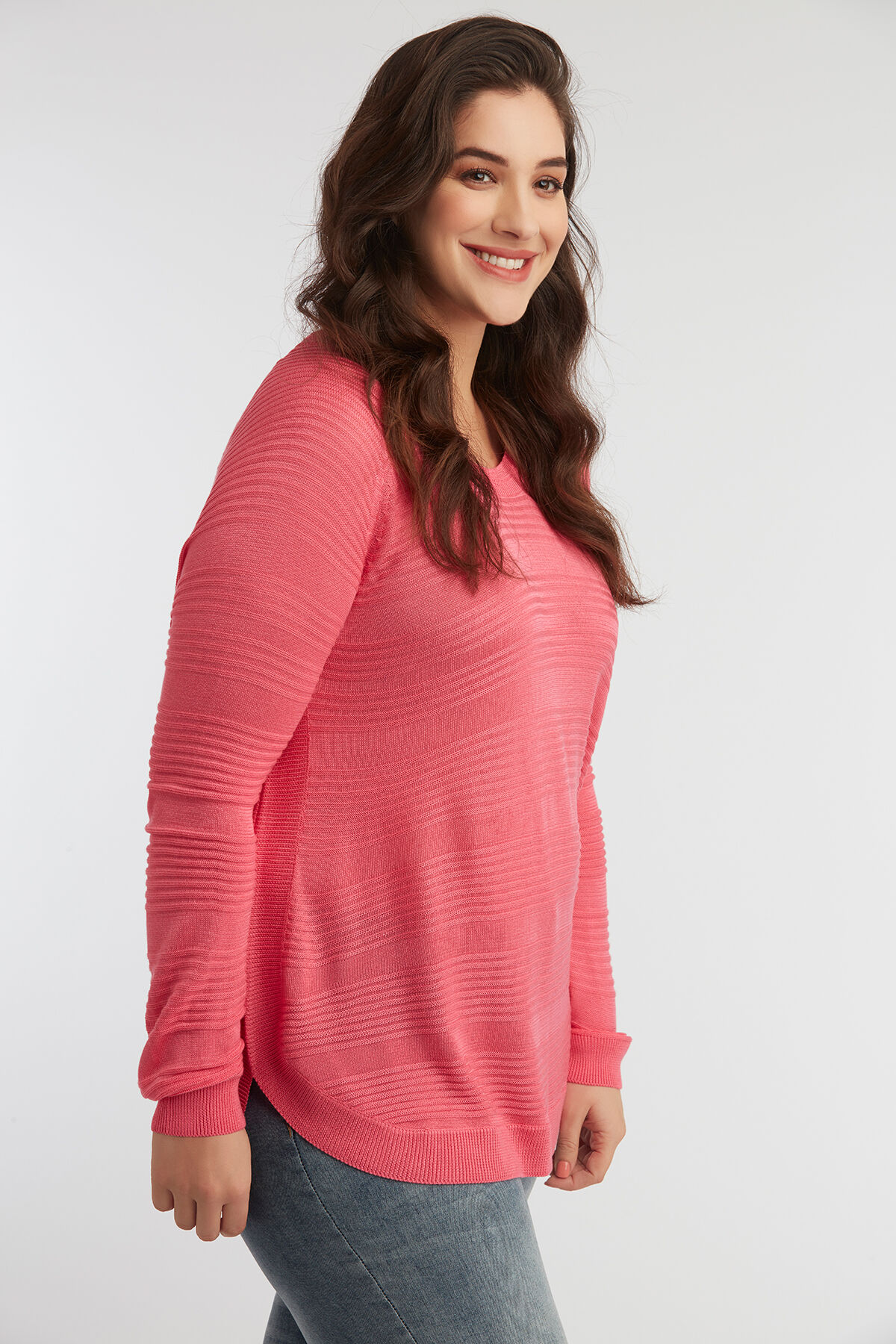 Dunne trui met ribpatroon image number 3