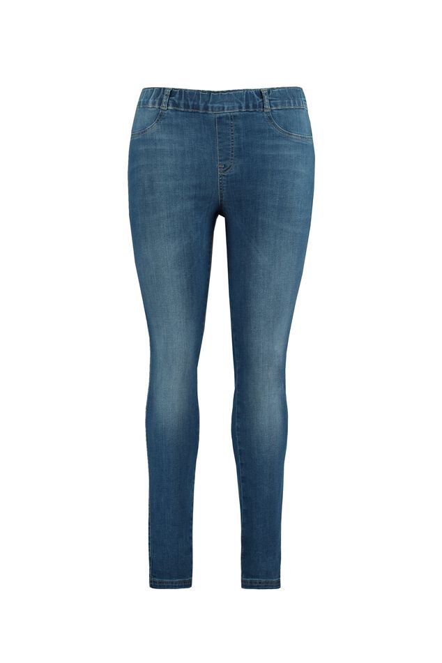 Slim fit denim tregging POPPY image number 1