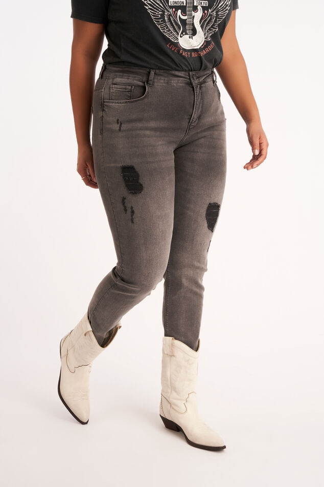 Jeans met distressed detail image number 4