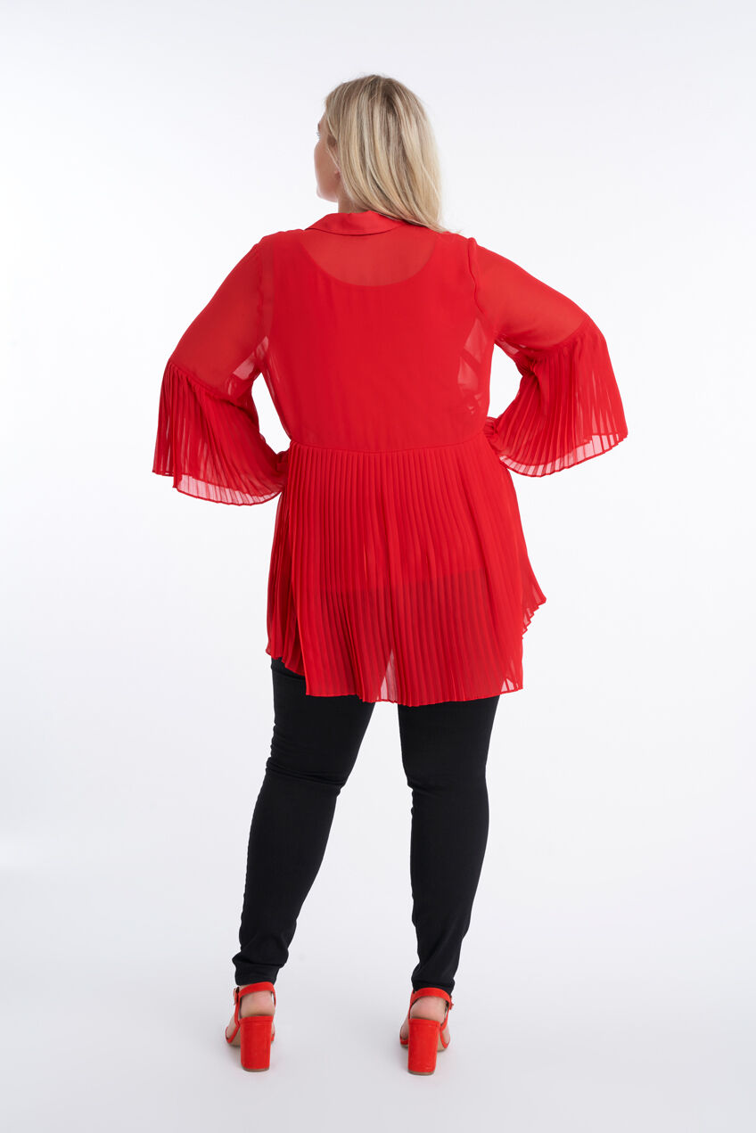 Lange blouse met trompetmouw image number 4