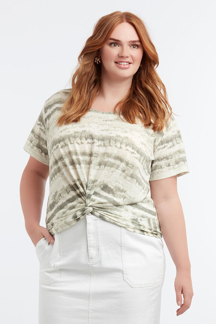 Tie-dye T-shirt met geknoopt detail image number 4