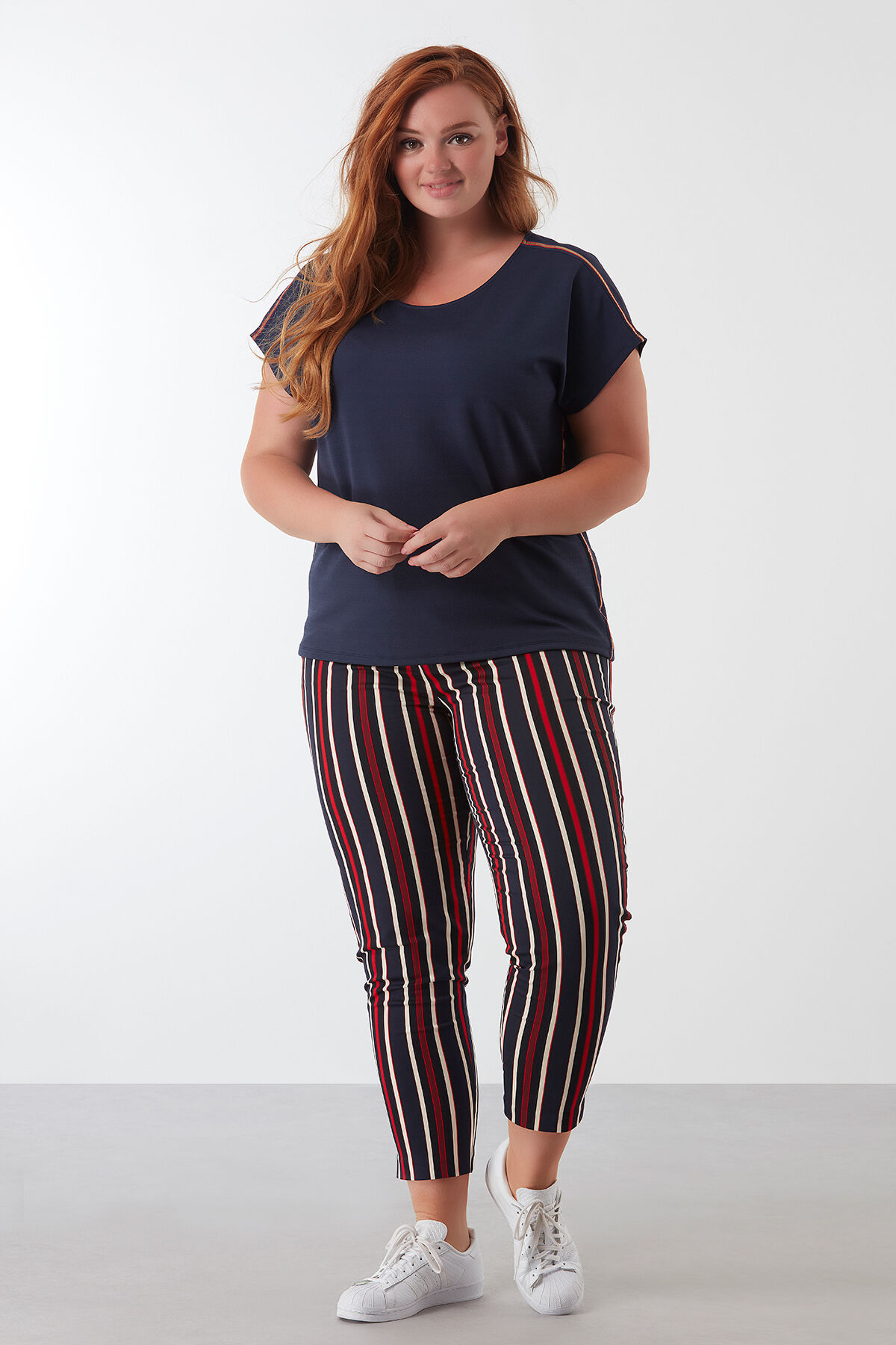 Gestreepte pantalon image number 4