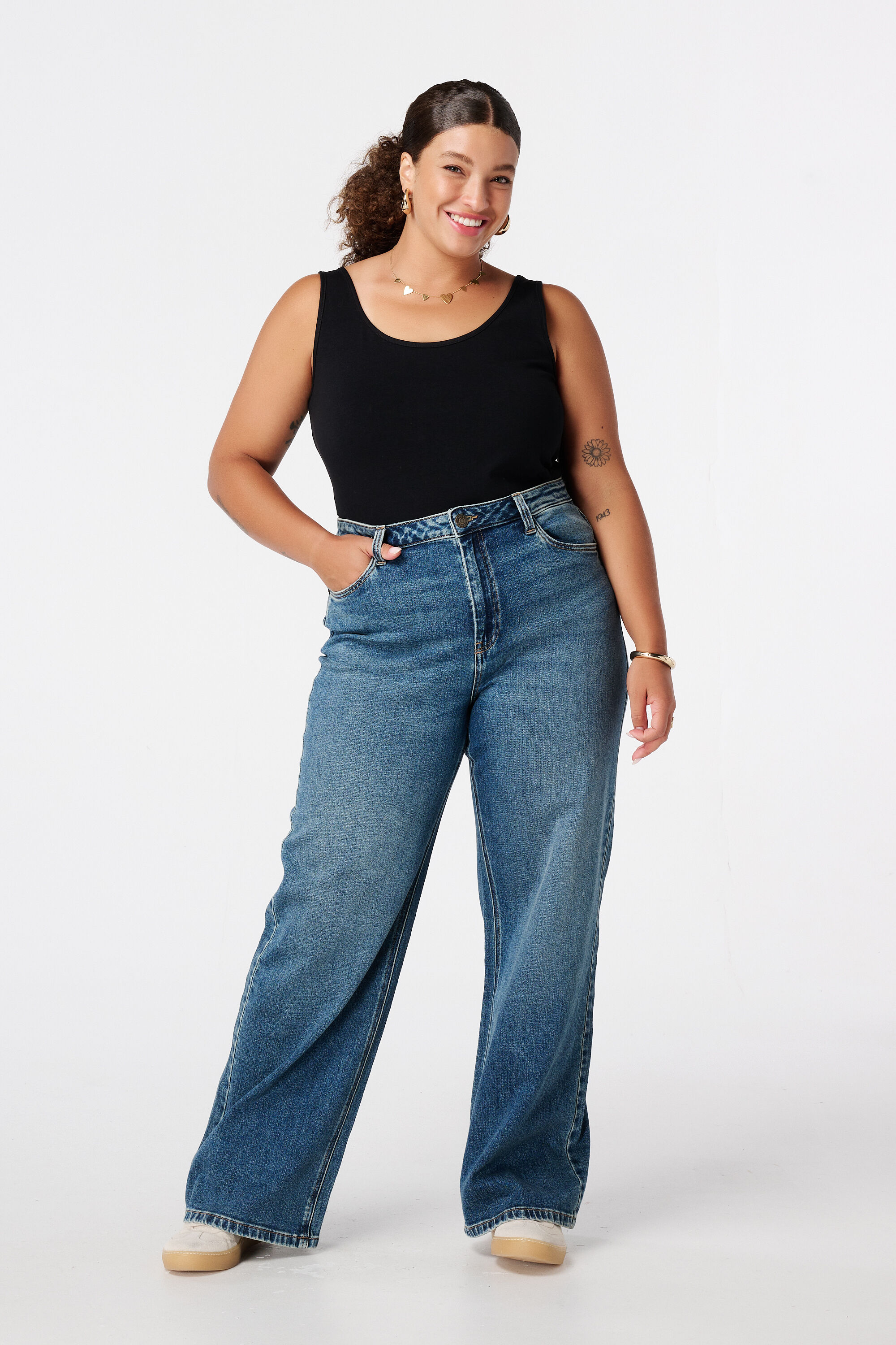 2-pack katoenen singlet extra long image number 5