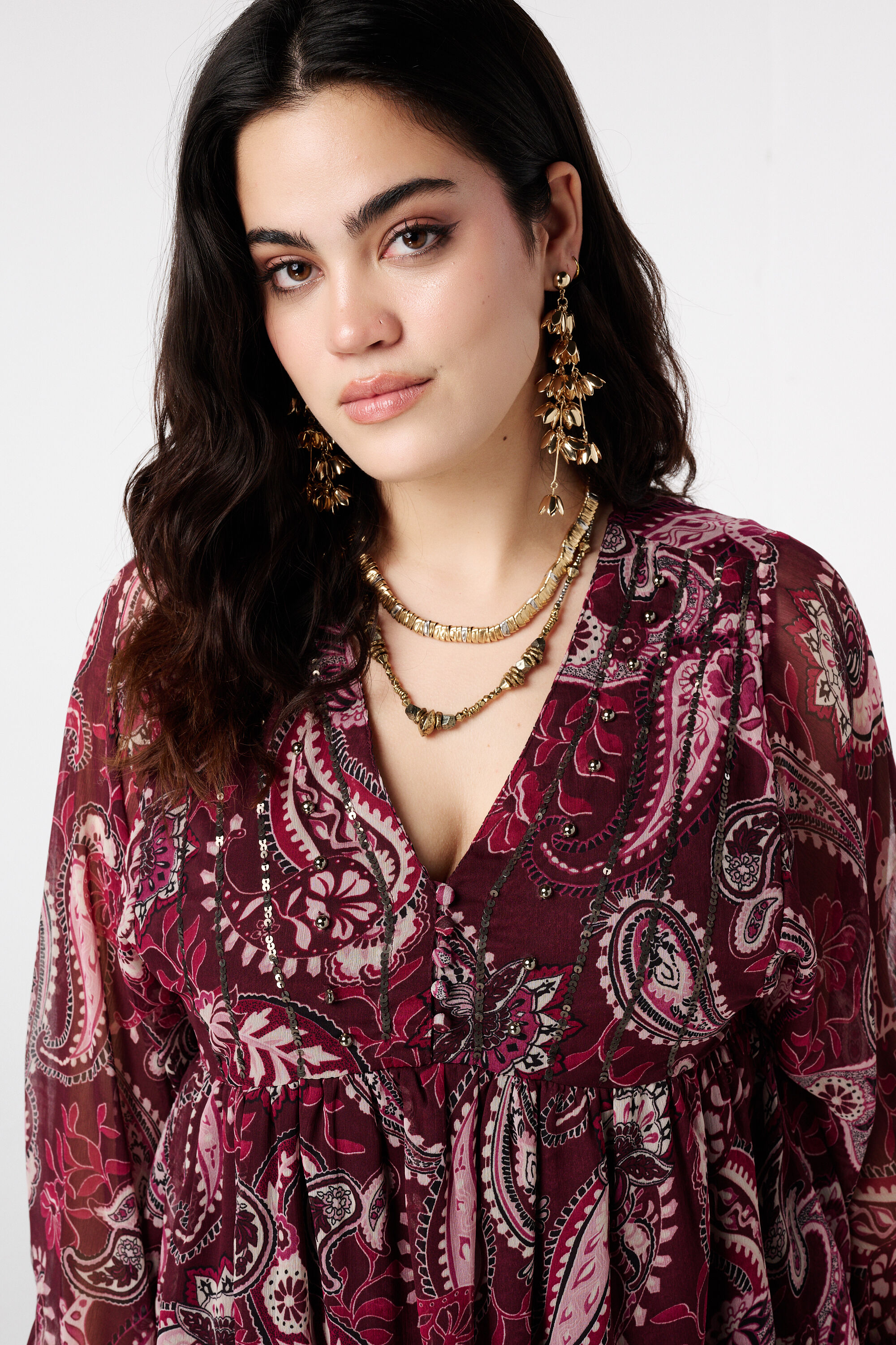 Jurk met transparante mouwen image number 4