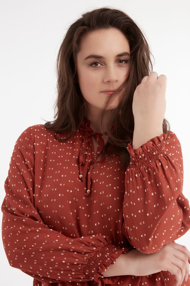 Blouse met lurex details image number 0