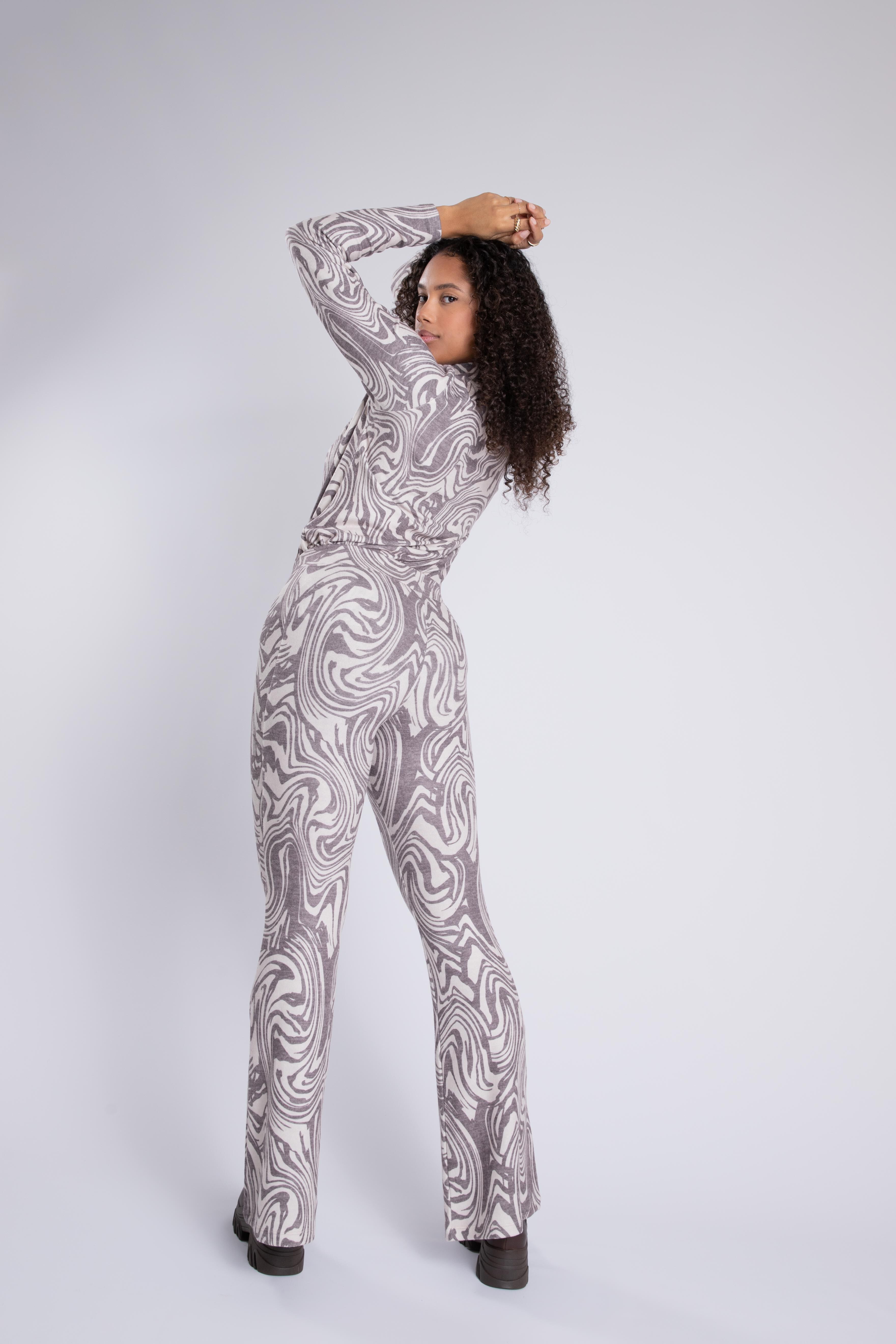 Flared legging met print image number 5