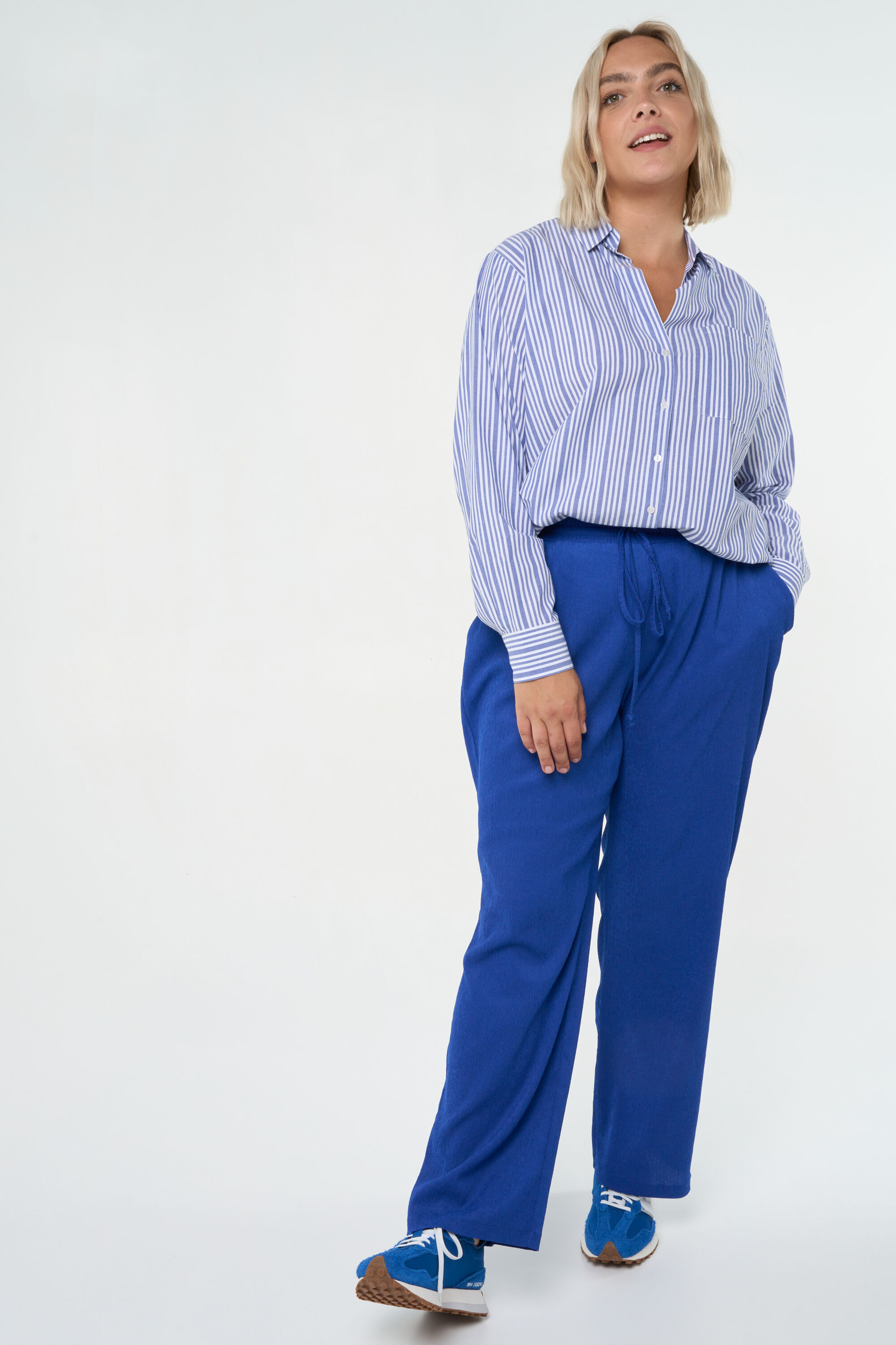 Ruimvallende blouse met strepen image number 7