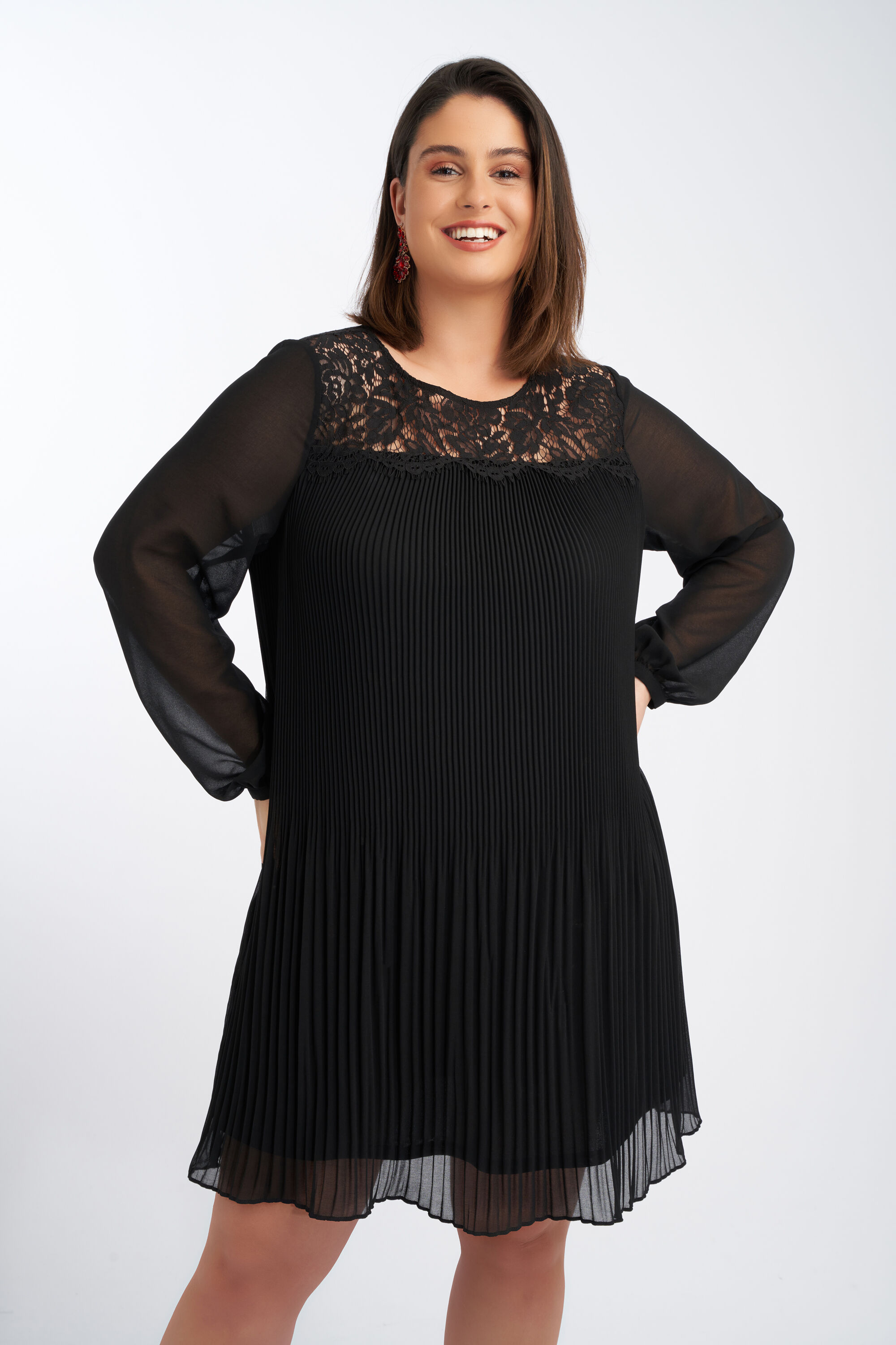 Plissé jurk dames clearance