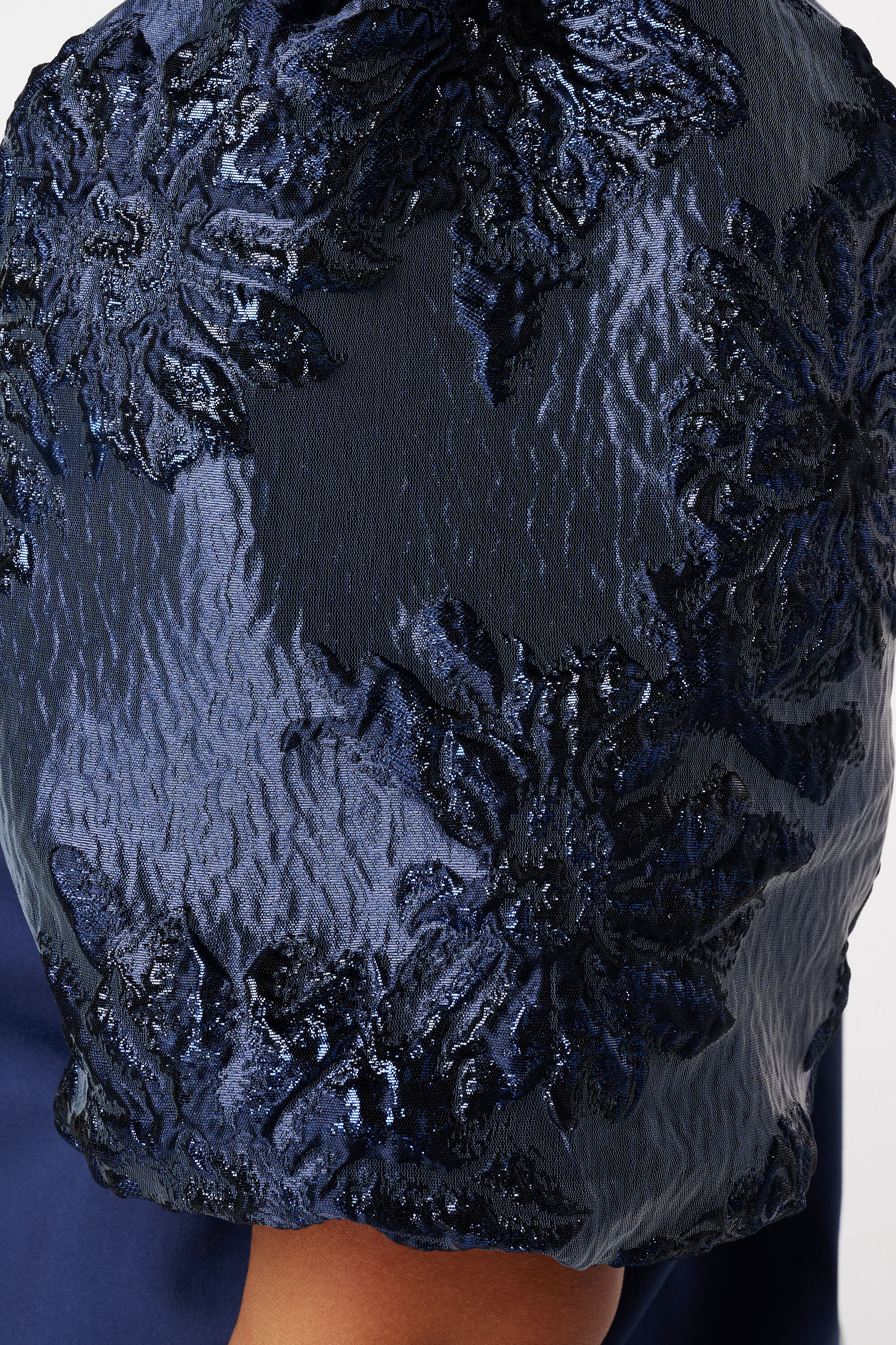 Top met jacquard mouwen image number 6