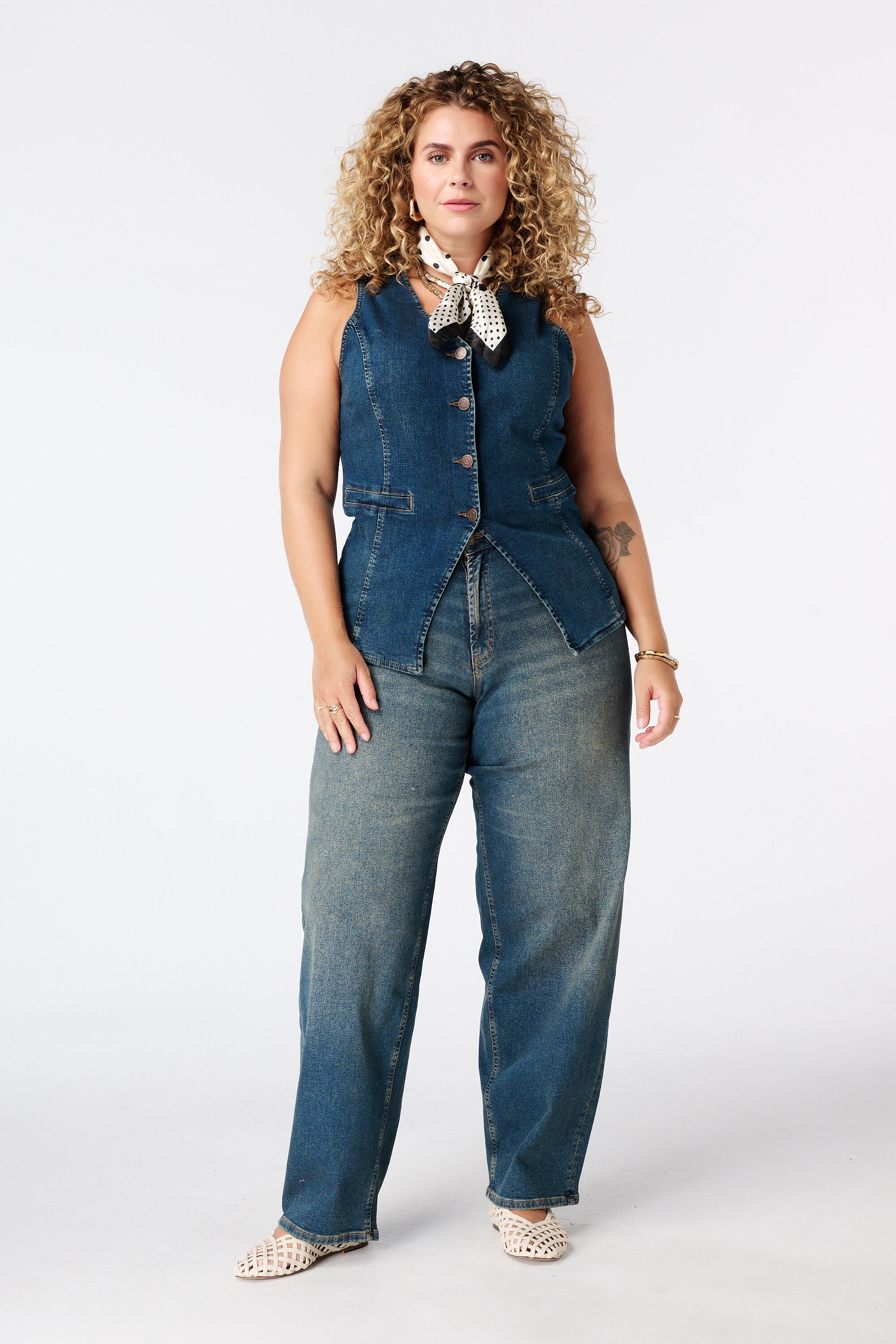 Lang denim gilet image number 5