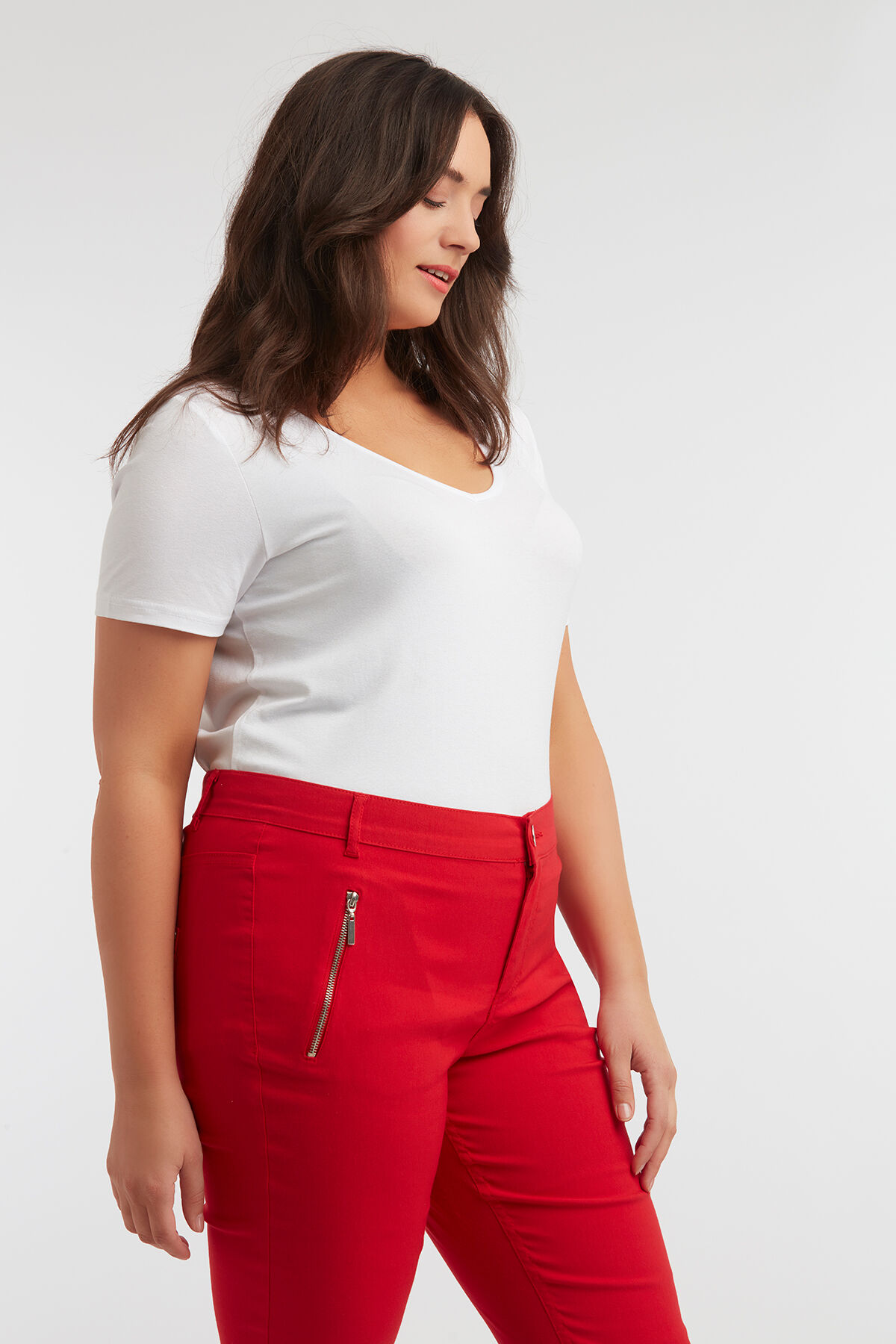 Capri broek met ritsjes image number 3