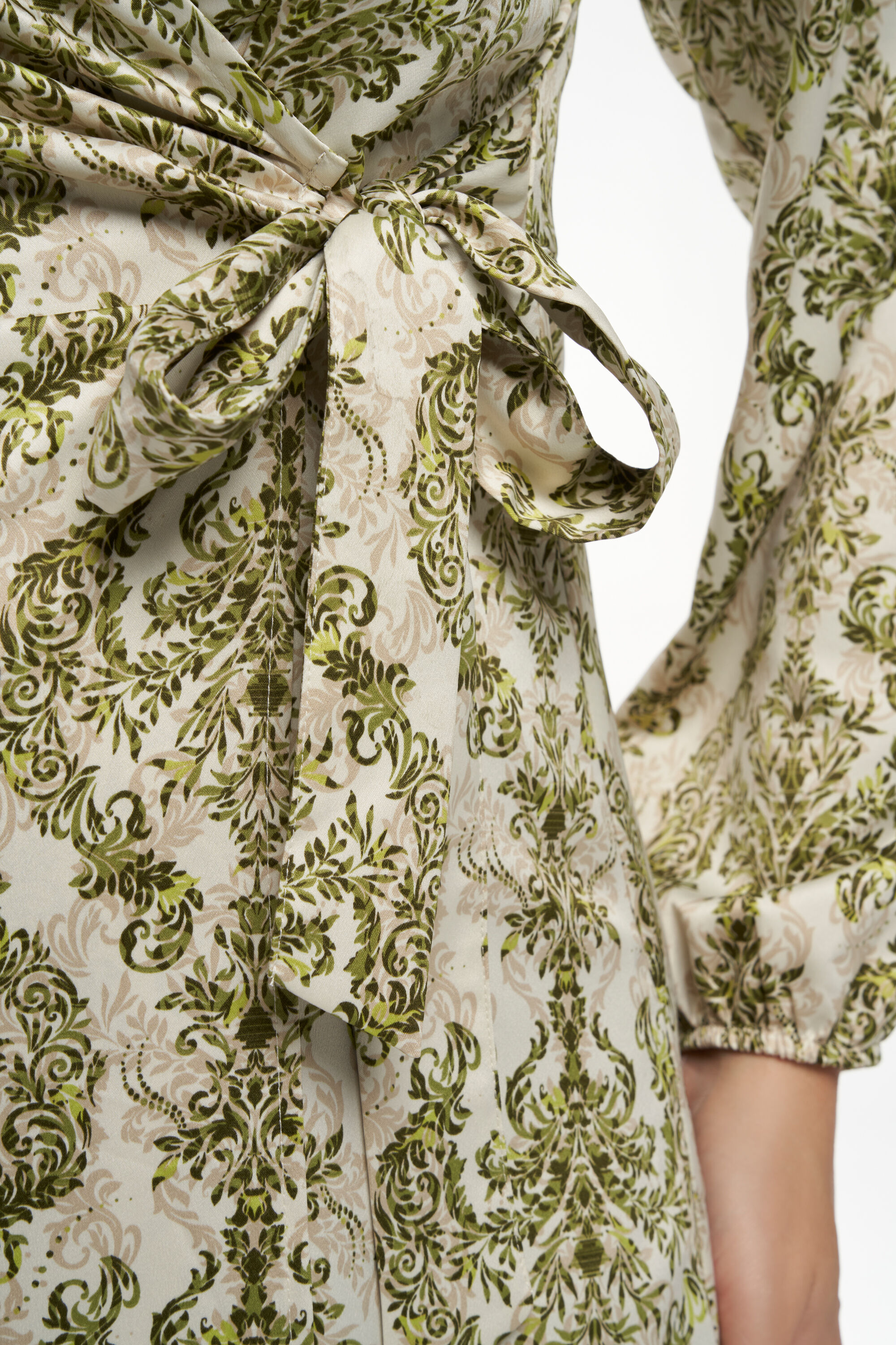 Midi jurk met satijnen look en print image number 4