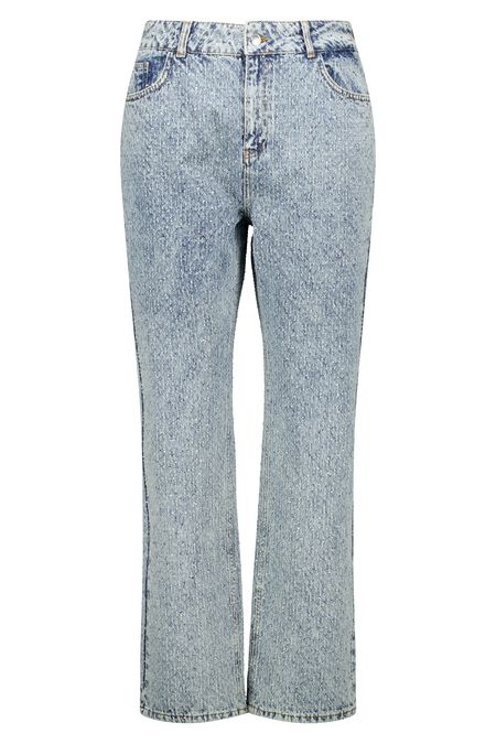 Straight leg jeans met ripped details