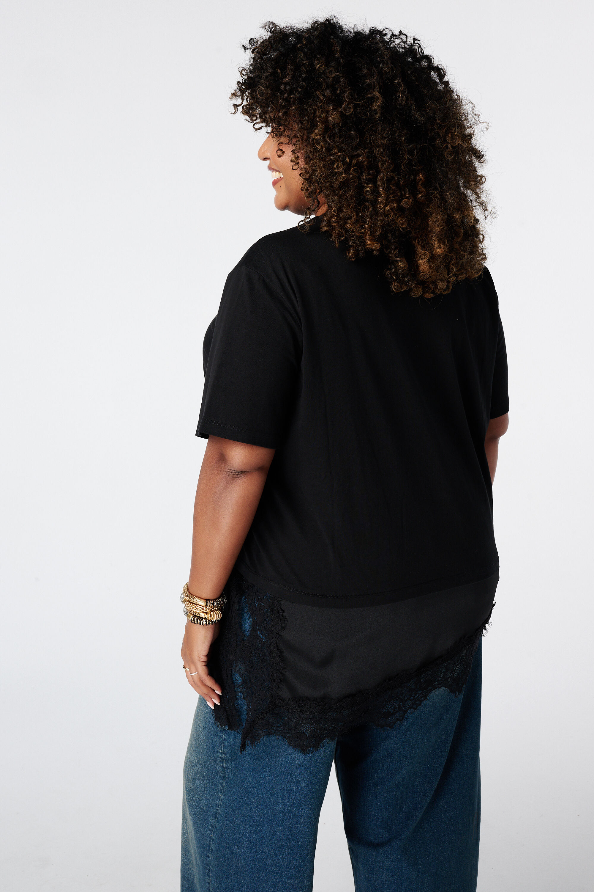 T-shirt met kant image number 1