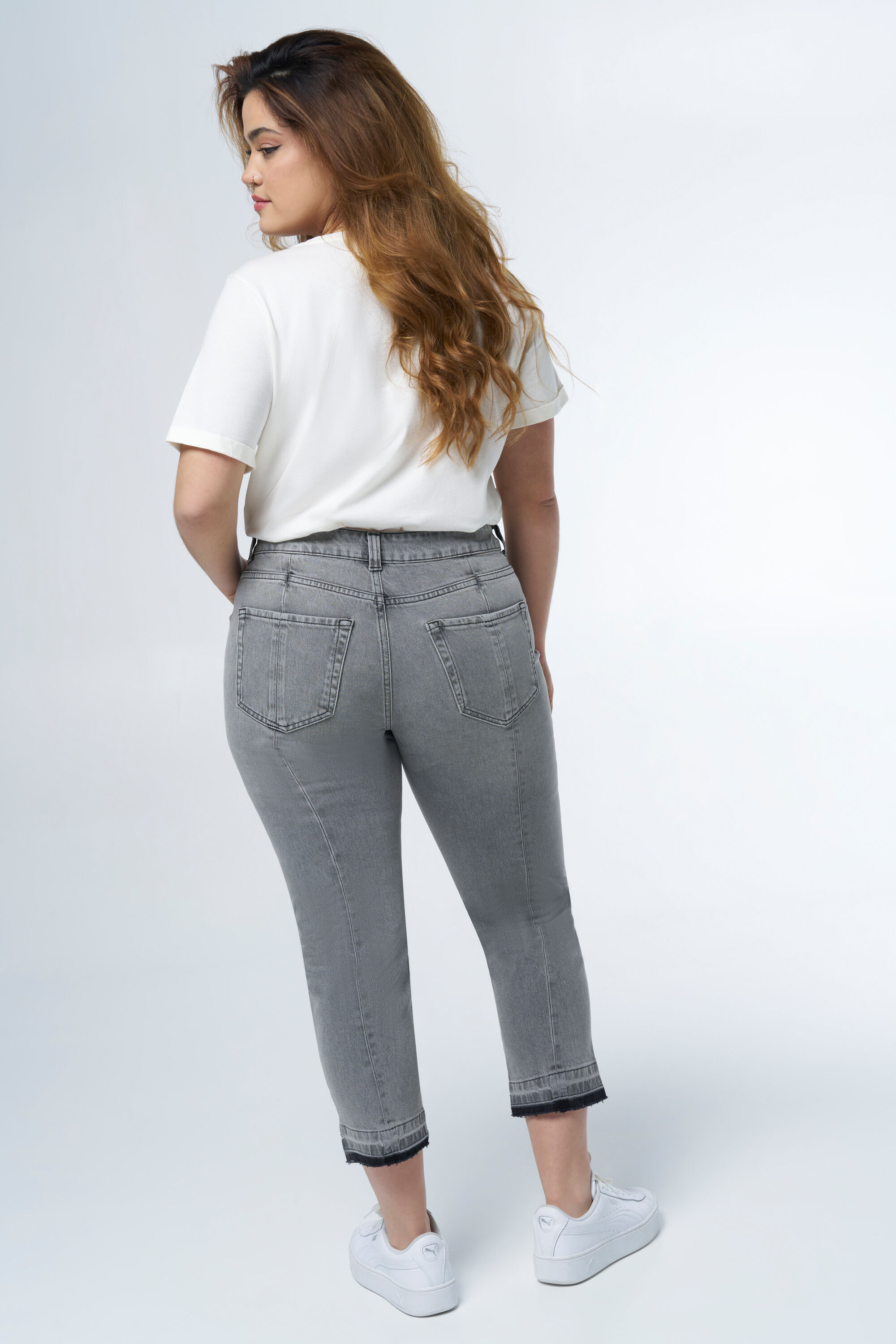 Tweekleurige straight leg jeans image number 3