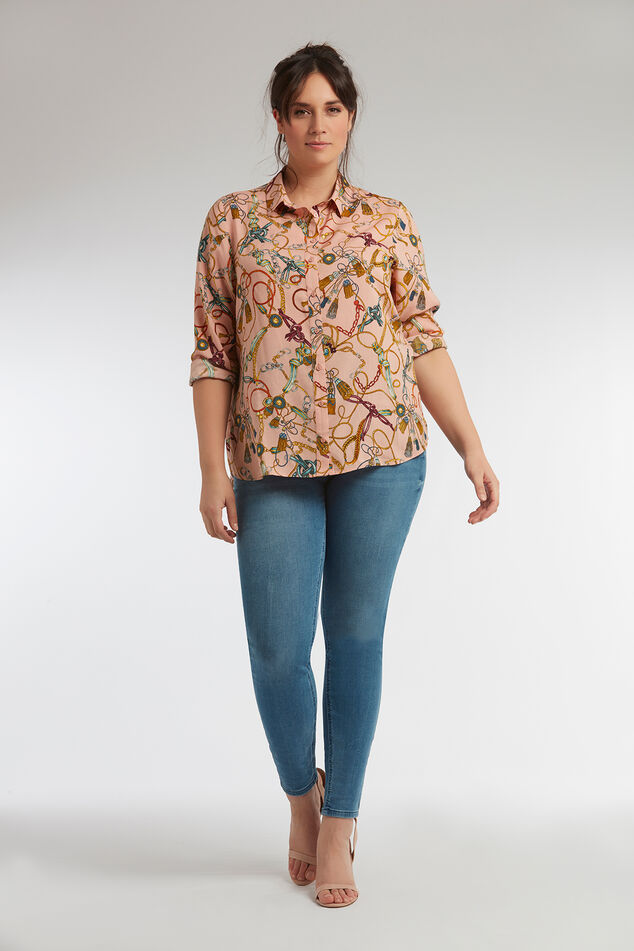 Blouse met kettingprint image number 3