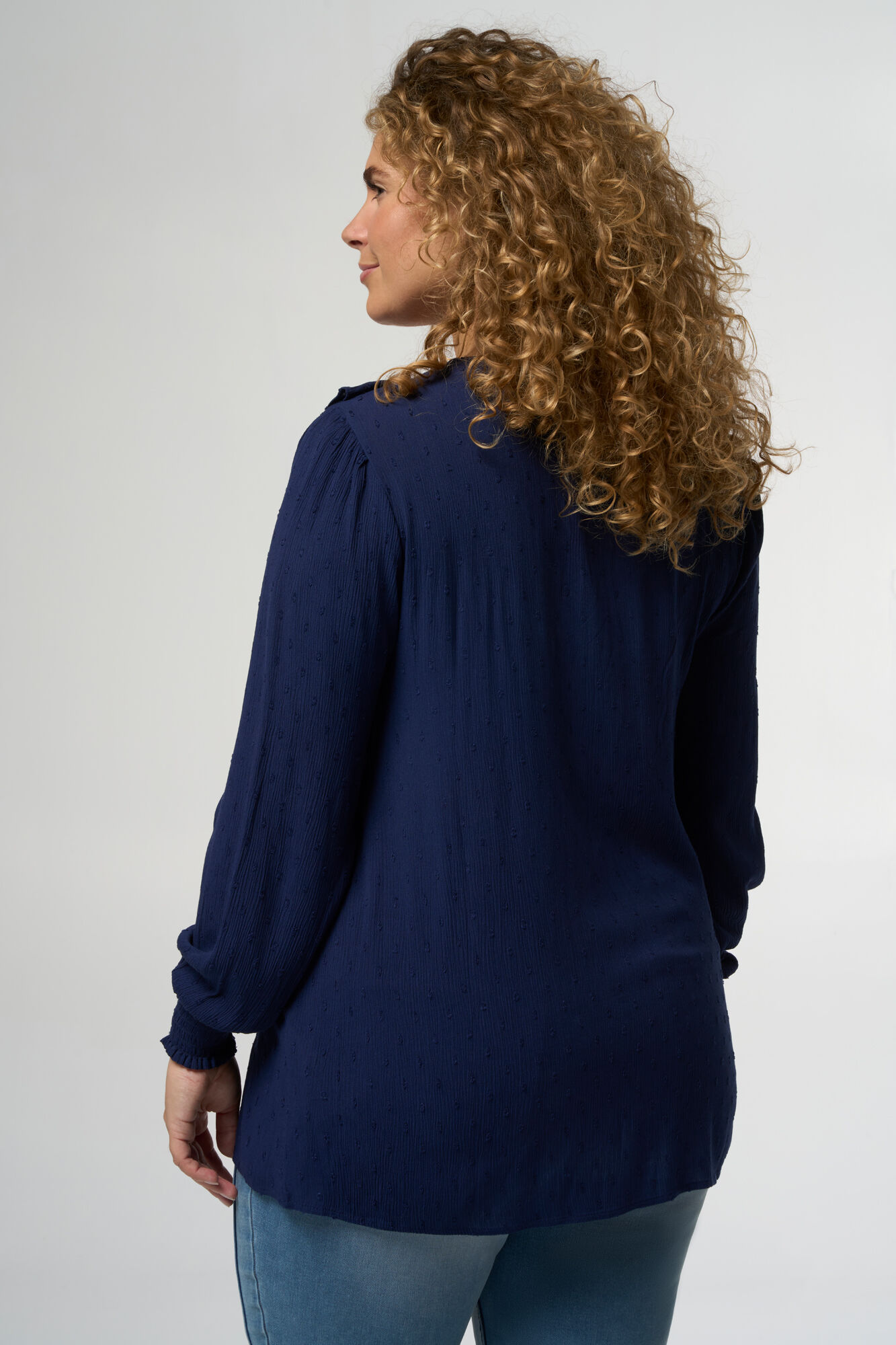 Blouse met structuur en details image number 3