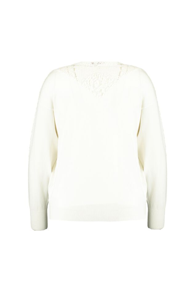 Crochet top met ajourpatroon en strikkoord image number 2