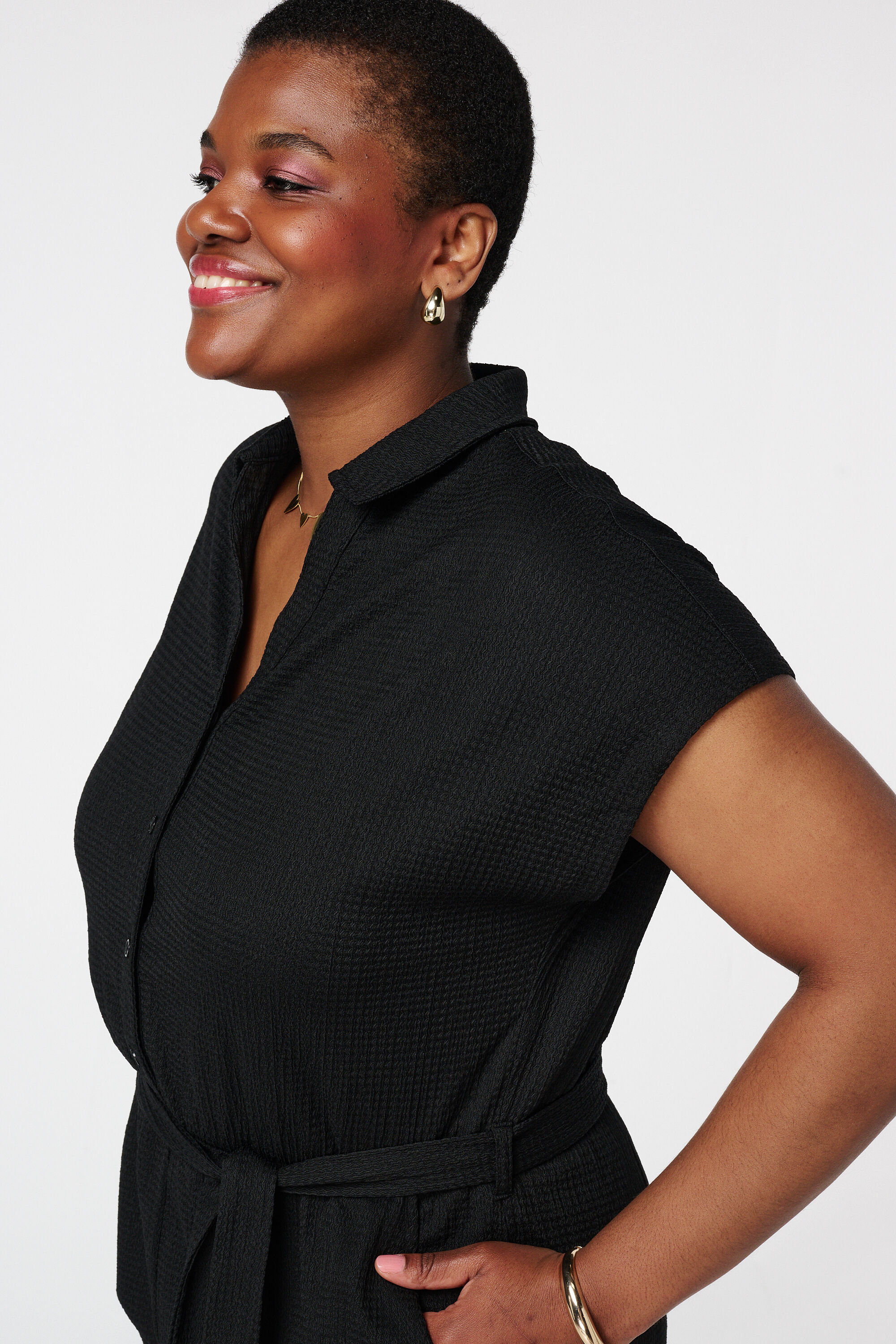 Playsuit met strikceintuur image number 4