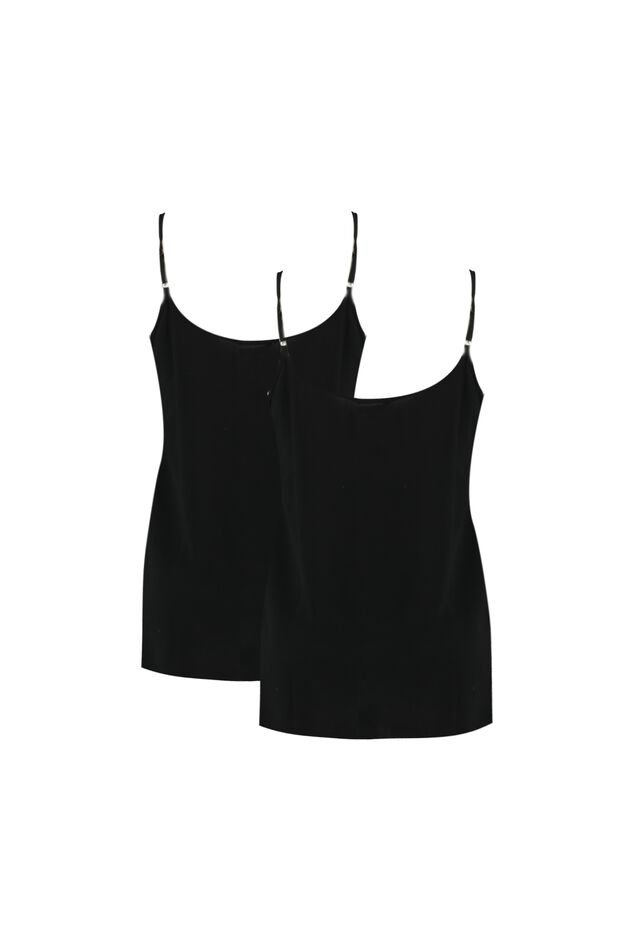 2-pack katoenen tops met spaghettibandjes image number 2