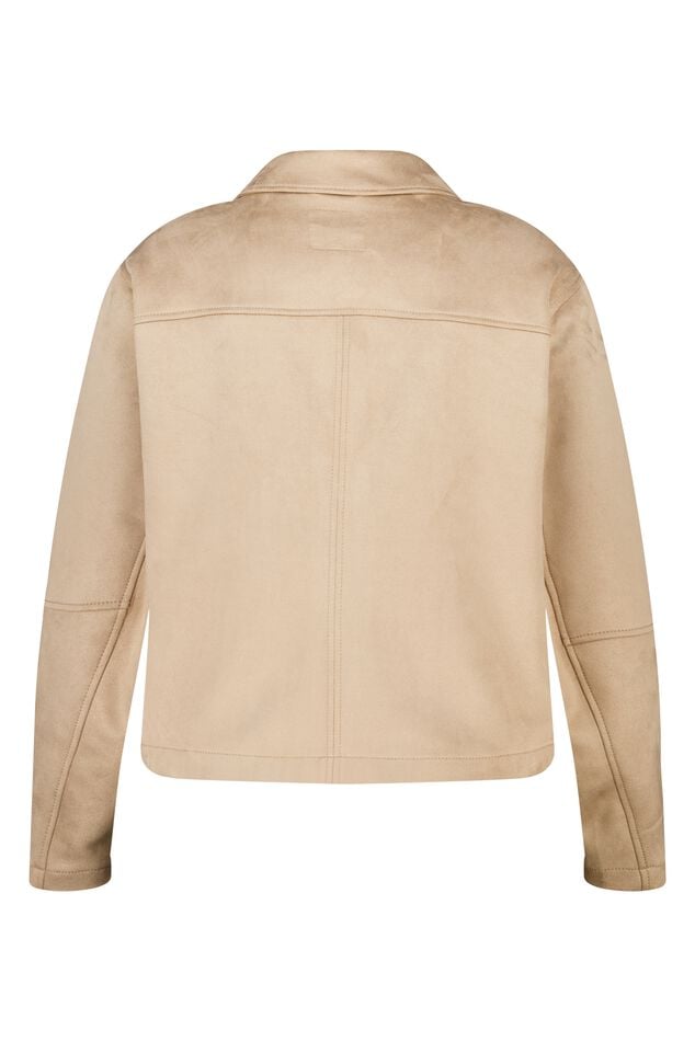 Suèdine jacket met knoopsluiting image number 2