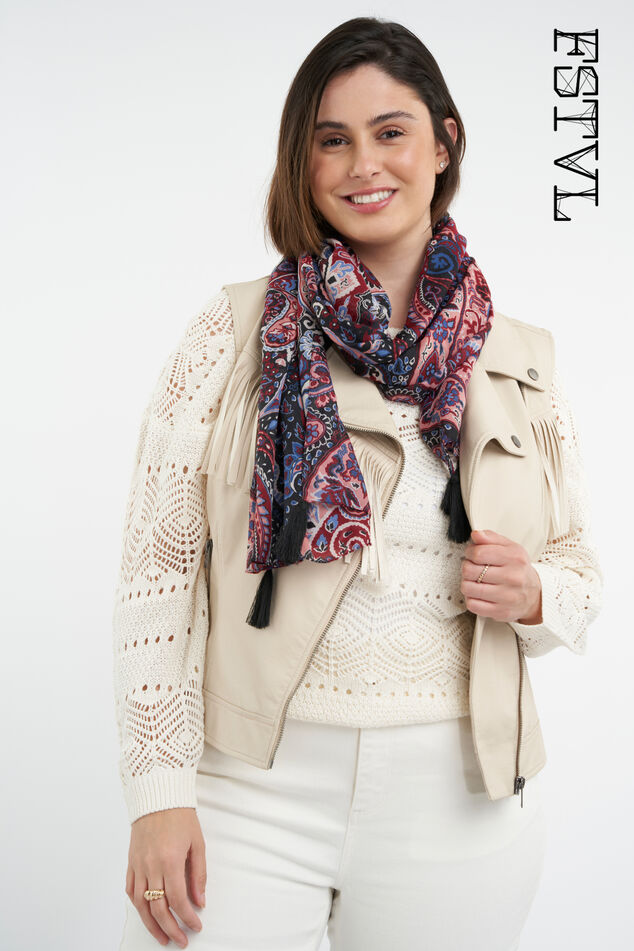 Sjaal met paisleyprint image number 0